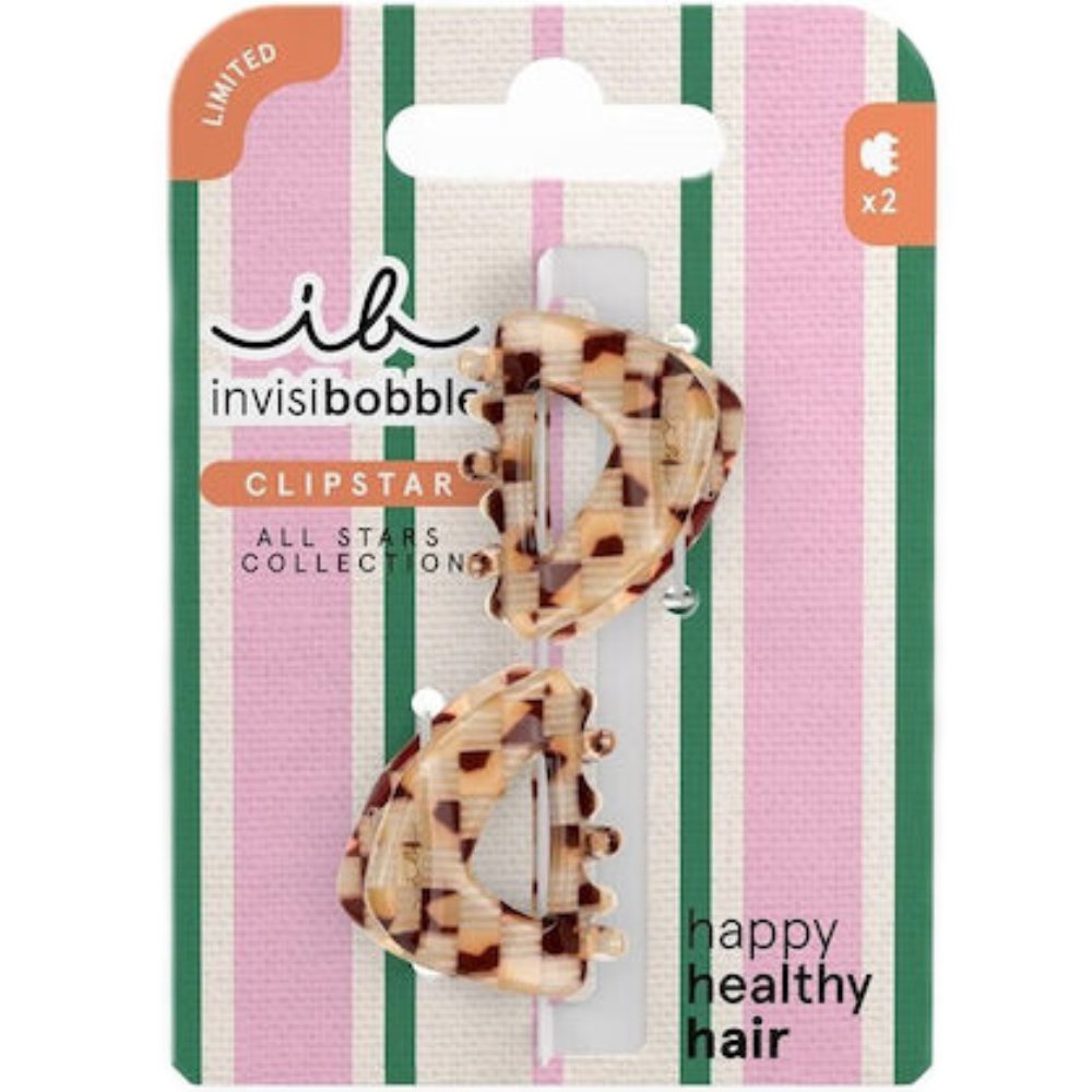 Invisibobble Clipstar Golden Caddie Κλάμερ για Λεπτά & Κανονικά Μαλλιά 2 Τεμάχια