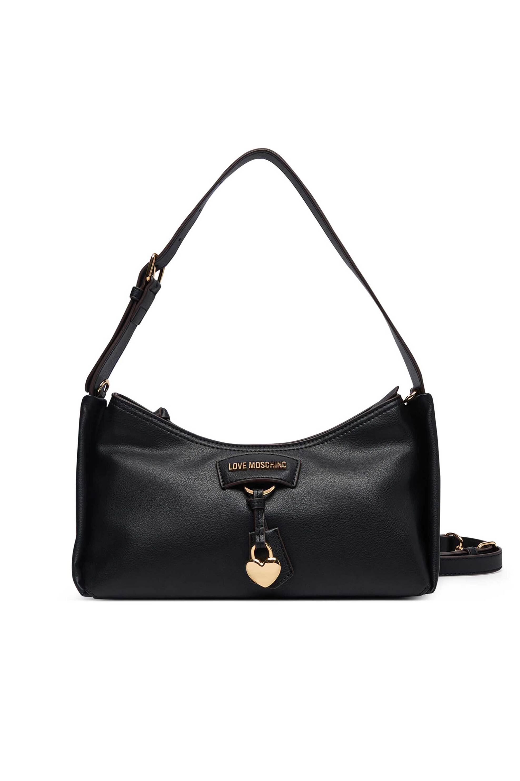Love Moschino γυναικεία τσάντα ώμου με μεταλλικές λεπτομέρειες