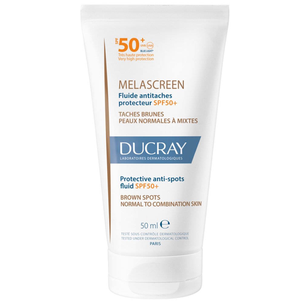 Ducray Melascreen Anti-Spot Fluid Spf50+, Αντηλιακή Λεπτόρευστη Κρέμα Πολύ Υψηλής Προστασίας για Κανονικό - Μικτό Δέρμα Κατά των Κηλίδων 50ml