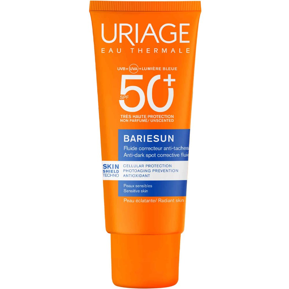 Uriage Bariesun Anti-Dark Spot Spf50+ Corrective Fluid Αντηλιακό Γαλάκτωμα Προσώπου & Λαιμού Πολύ Υψηλής Προστασίας με Δράση Κατά των Καφέ Κηλίδων 40ml