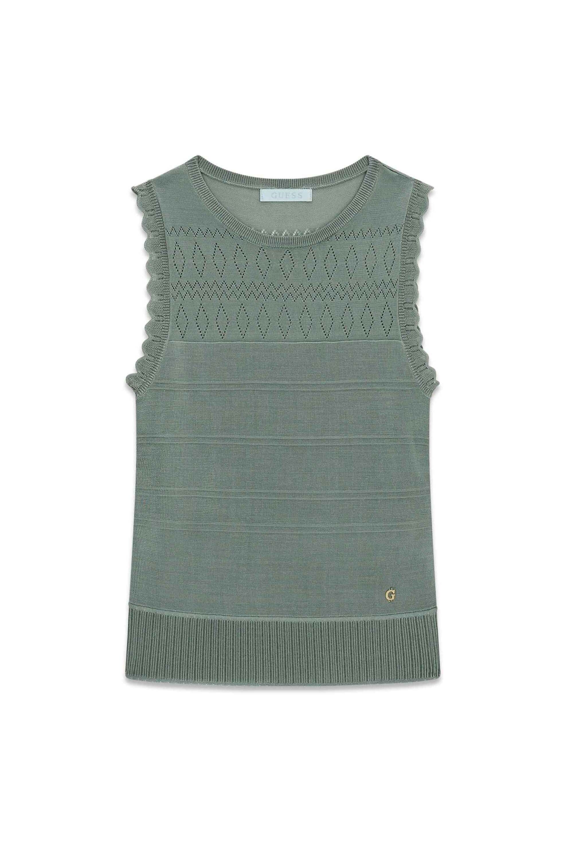 Guess γυναικεία πλεκτή αμάνικη μπλούζα Regular Fit "Avery"
