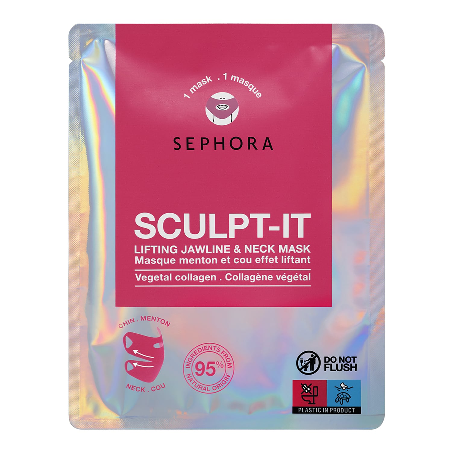 Sephora Collection - Sculpt-It Mask - Μάσκα πηγουνιού και λαιμού με ανορθωτική δράση | 1 τμχ