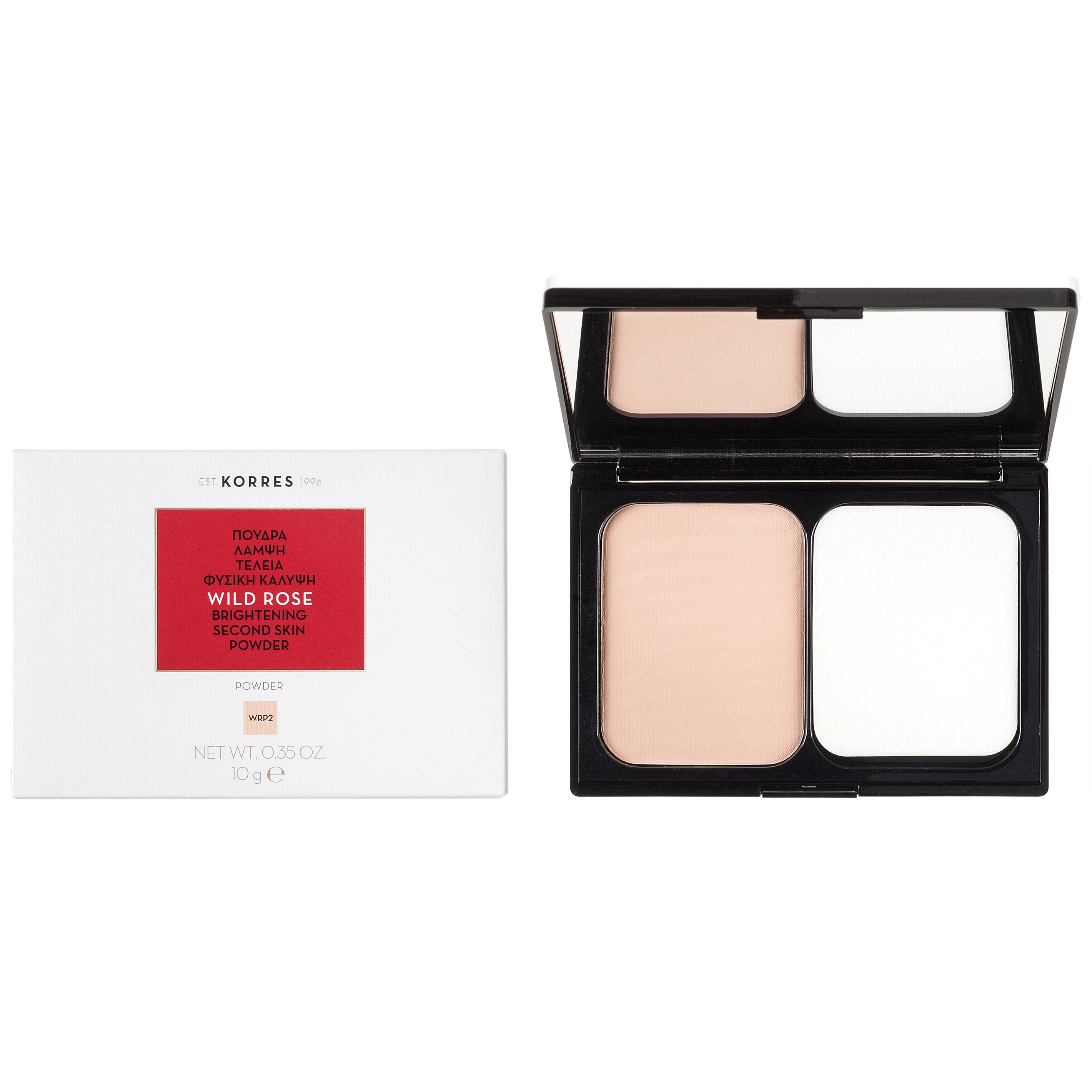 Korres Wild Rose Powder Άγριο Τριαντάφυλλο Βελούδινη Πούδρα Λεπτής Υφής για Λάμψη & Τέλεια Φυσική Κάλυψη 10g - Wrp2