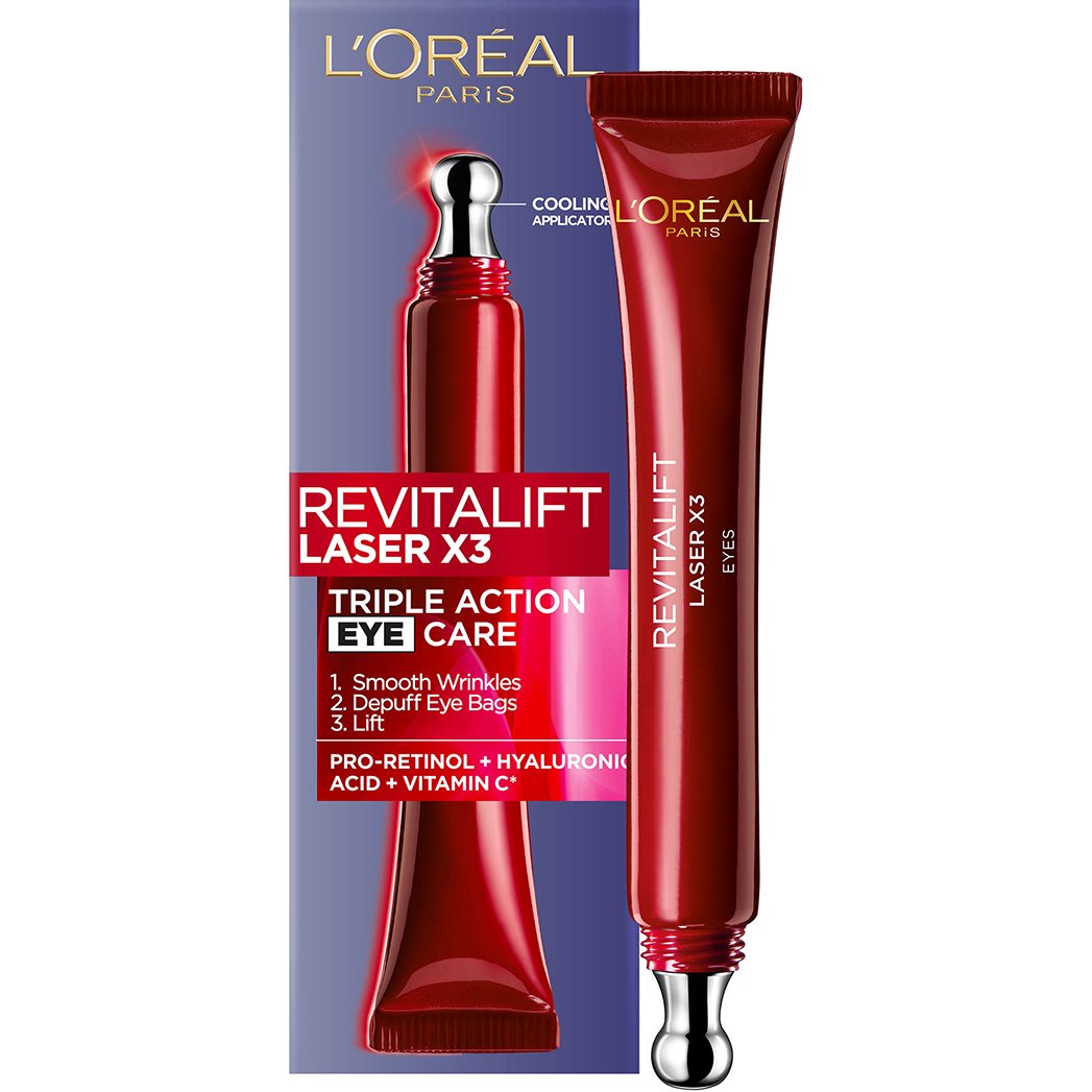 L'Oreal Paris Revitalift Laser Triple Action Eye Care Cream Κρέμα Ματιών Δραστικής Αντιγήρανσης με Τριπλή Δράση 15ml