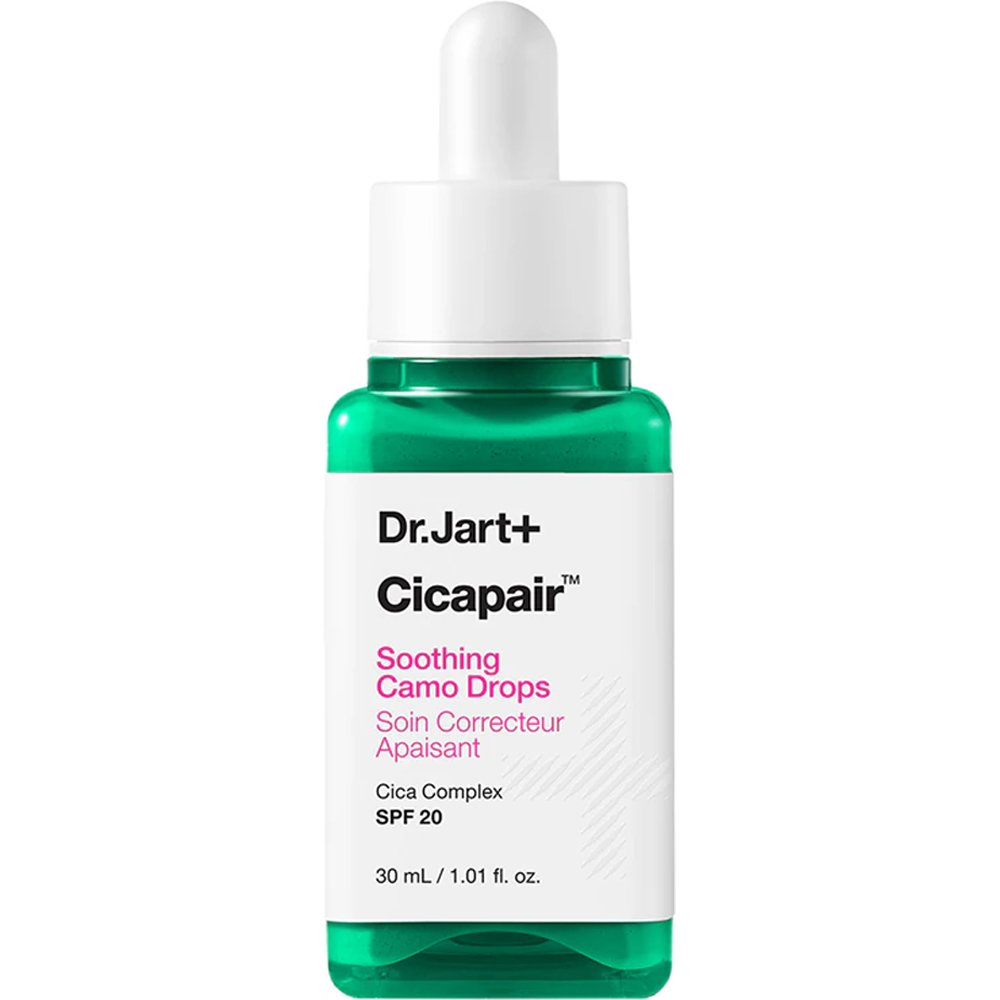 Dr.Jart+ Cicapair Spf20 Soothing Camo Drops Serum Ορός Προσώπου Καταπράυνσης & Ανακούφισης Κατάλληλο για Ευαίσθητες Επιδερμίδες με Νιασιναμίδη, Σεντέλα Ασιάτικα 30ml