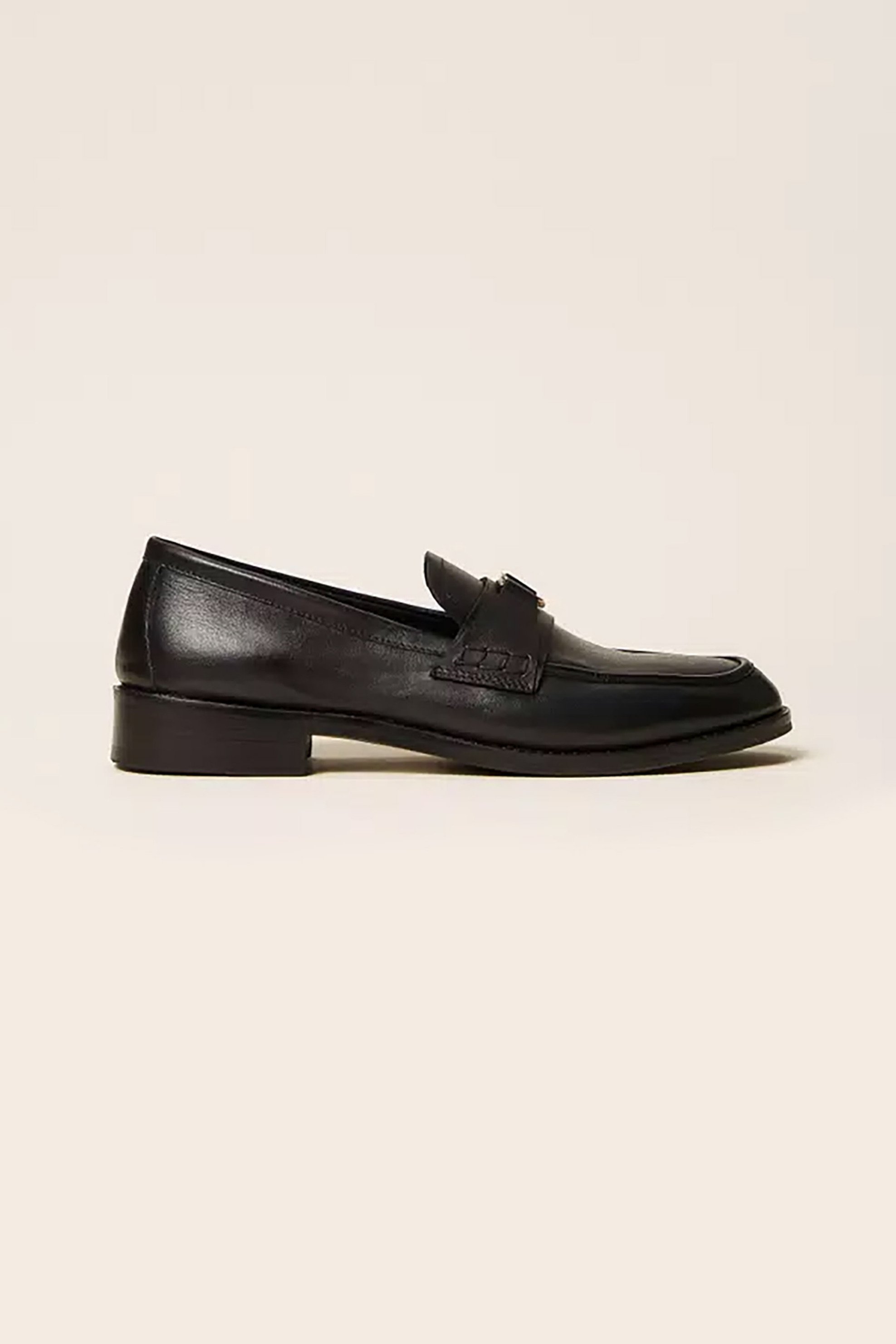 Twinset γυναικεία δερμάτινα loafers με λογότυπο