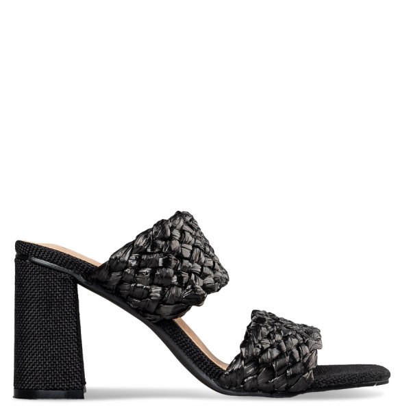BRAIDED STRAW MULES