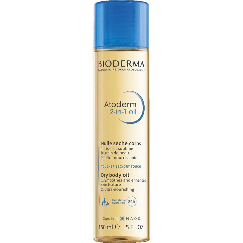 Bioderma Atoderm 2-in-1 Dry Body Oil Βελτιωτικό Λάδι Σώματος που Εξασφαλίζει Αποτελεσματικότητα σε 2 Επίπεδα για το Ξηρό Δέρμα 150ml