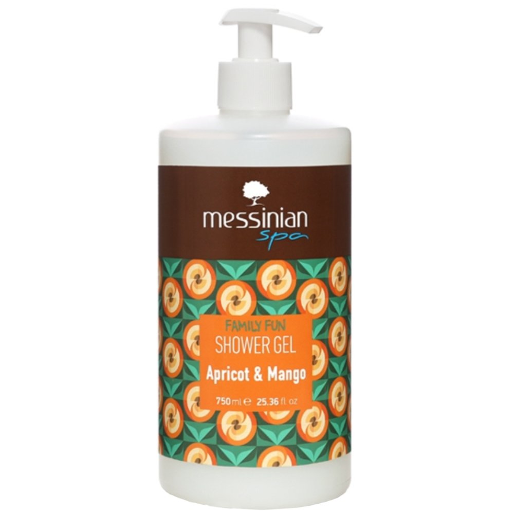 Messinian Spa Apricot & Mango Shower Gel Ενυδατικό Αφρόλουτρο με Φρουτώδες Άρωμα Βερίκοκο & Μάνγκο με Αντλία 750ml