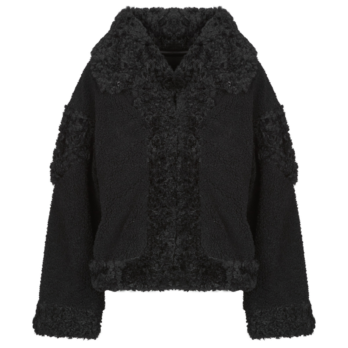 Μπουφάν Guess EZRA OVERSIZE FAUX FURE