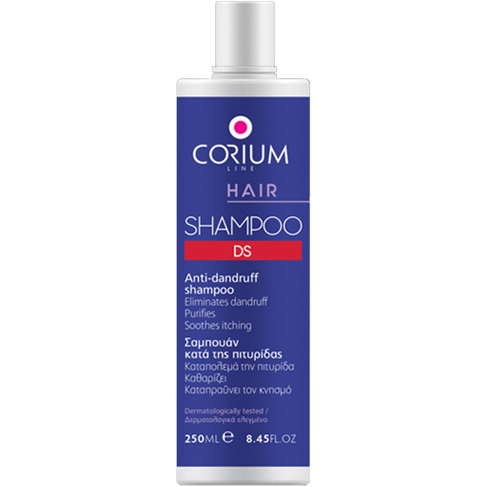 Corium Line Hair Anti-Dandruff Shampoo Σαμπουάν Καθαρισμού με Δράση Κατά της Πιτυρίδας & του Κνησμού για Καταπράυνση του Τριχωτού 250ml