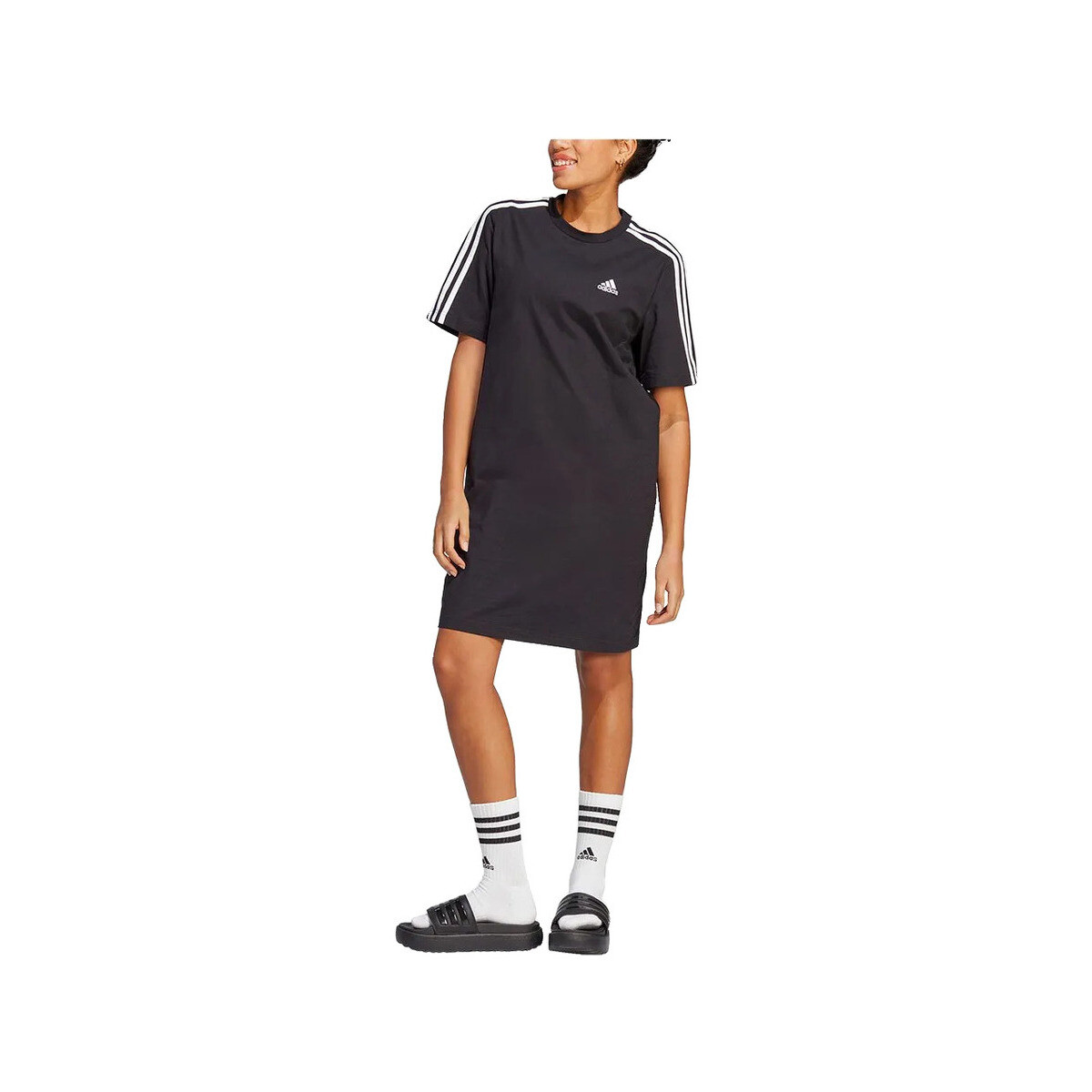 Κοντά Φορέματα adidas Robe Robe T-shirt Imprimé Courte 100% coton