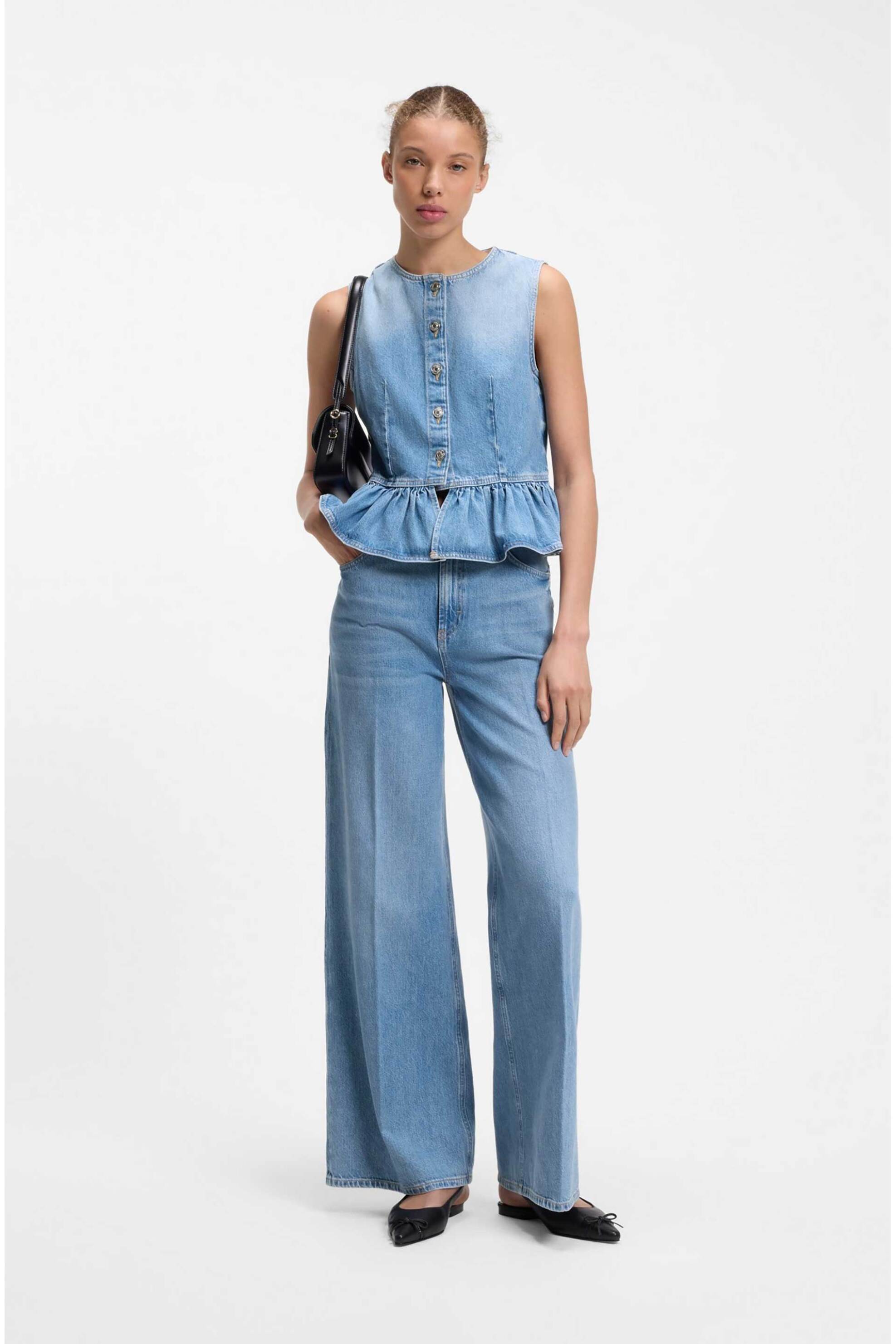 Hugo γυναικείο ψηλόμεσο τζιν παντελόνι Wide Leg "937_16"