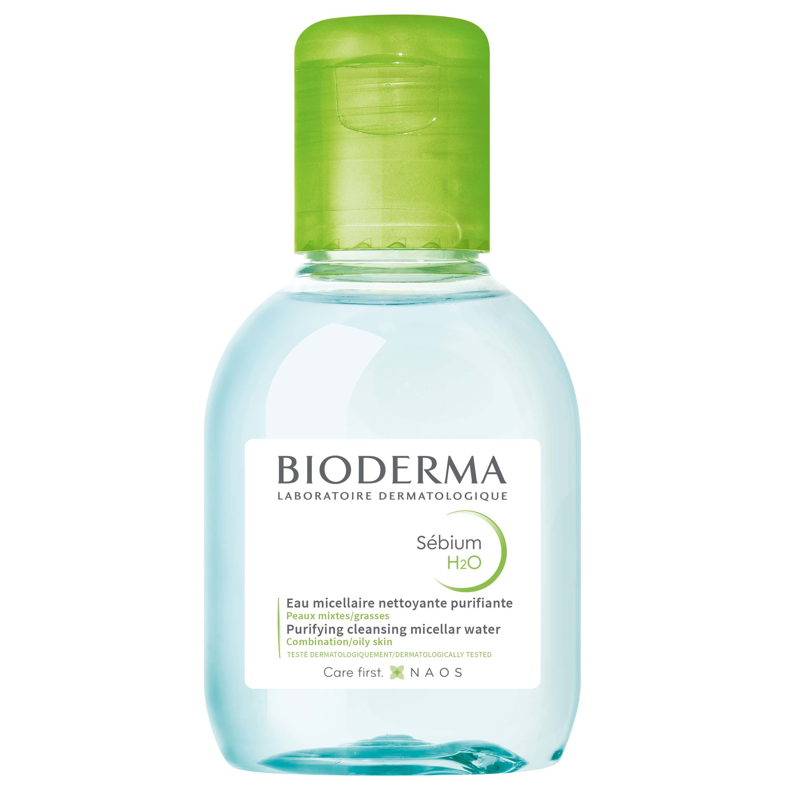 Bioderma Sebium H2O Purifying Cleansing Micellar Water Travell Size Νερό Καθαρισμού & Ντεμακιγιάζ Προσώπου - Ματιών, Κατάλληλο για Μικτό - Λιπαρό Δέρμα 100ml