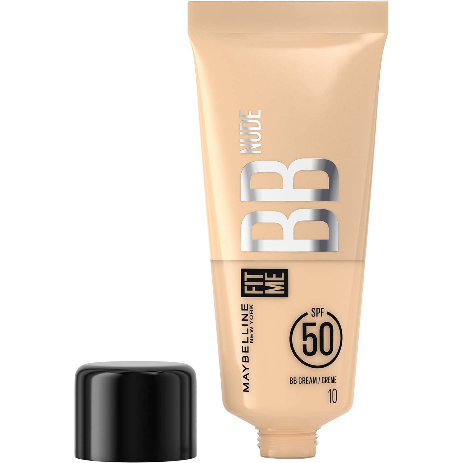 Maybeline Fit Me Nude BB Cream Spf50 Κρέμα Προσώπου Υψηλής Προστασίας με Χρώμα για Φυσική Κάλυψη 30ml - 10