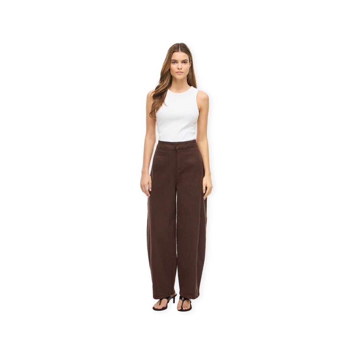 Παντελόνια Vila Chia Barreal Trousers - Coffee Bean