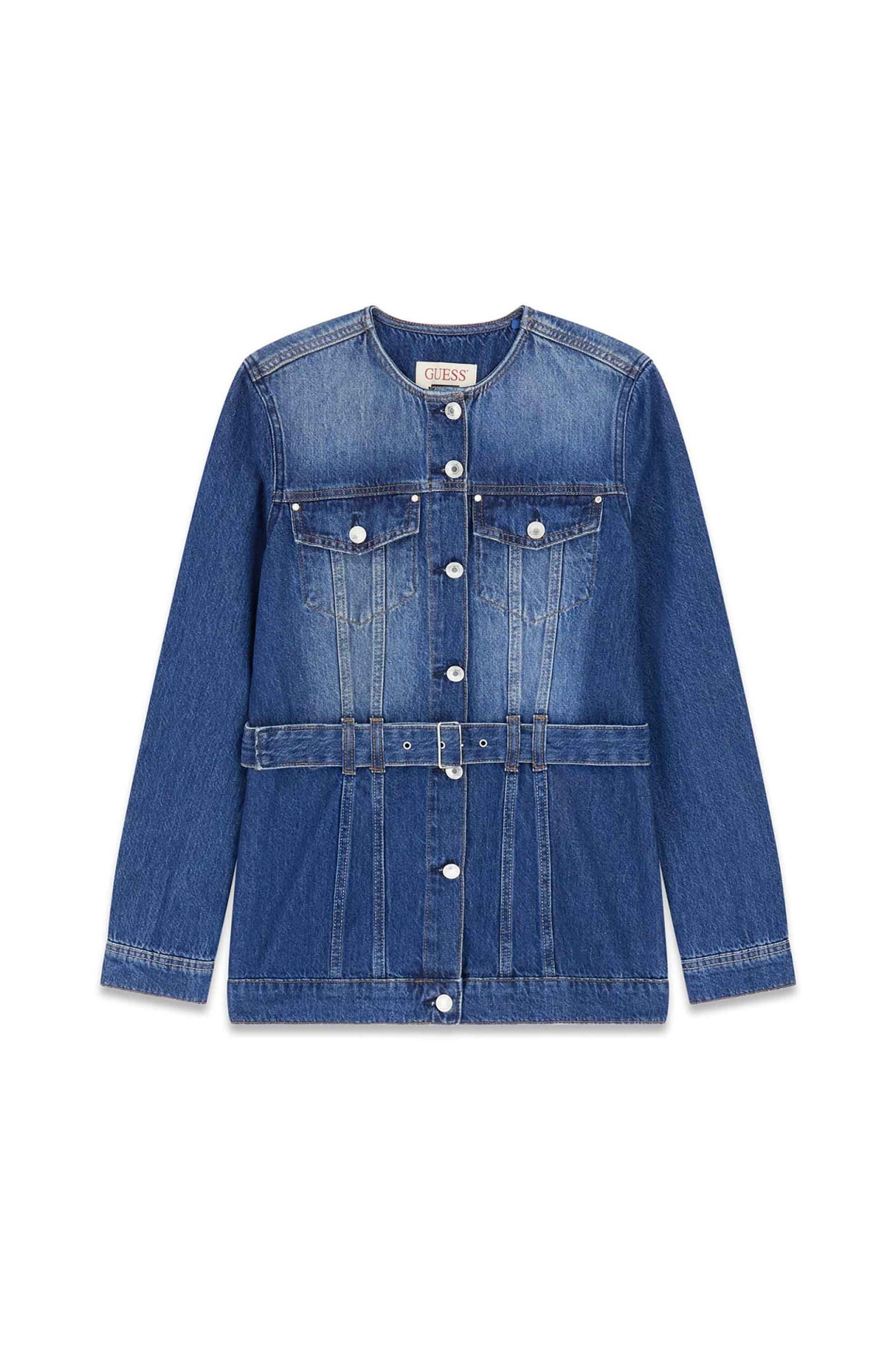 Guess γυναικείο denim jacket με ζώνη Regular Fit "Yuna"