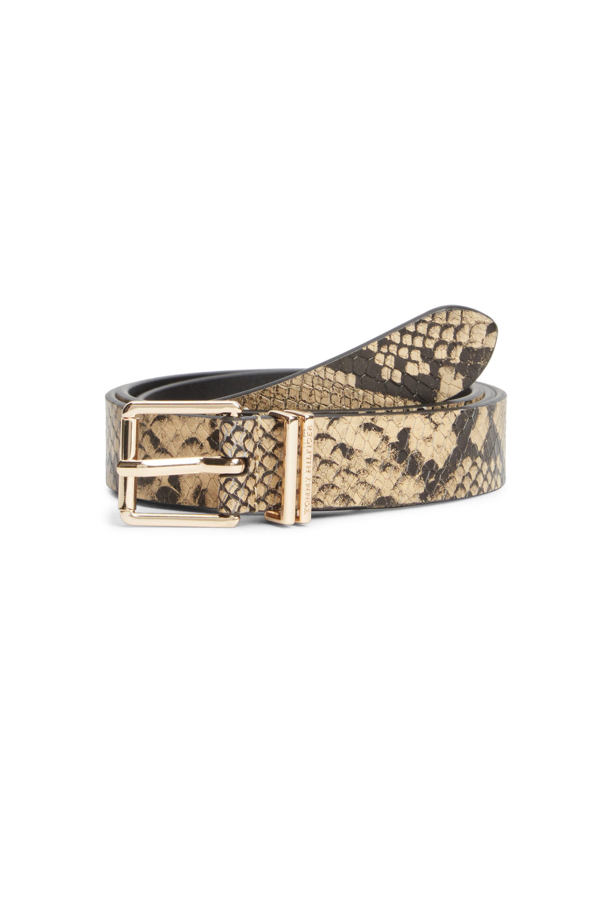 Tommy Hilfiger γυναικεία δερμάτινη ζώνη με snake print