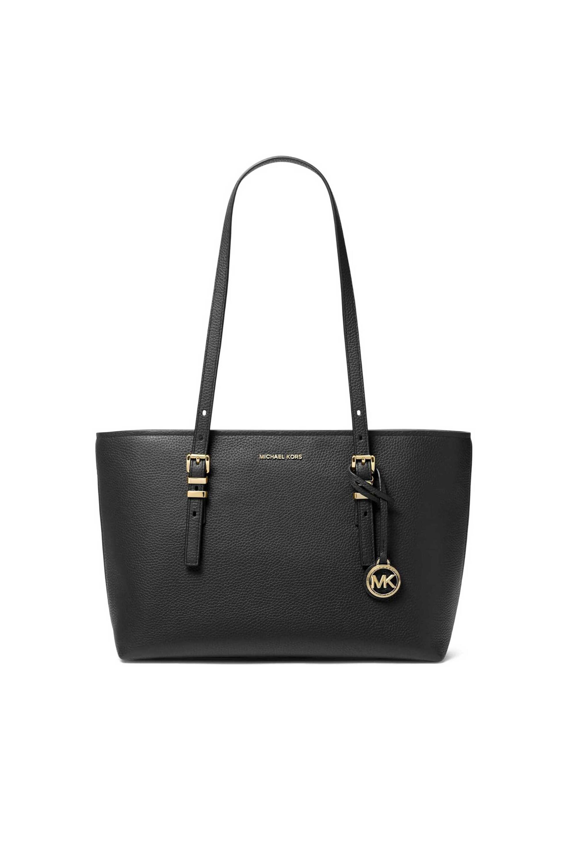 Michael Kors γυναικεία δερμάτινη τσάντα tote με μεταλλικό λογότυπο "Quinn" | ONE SIZE