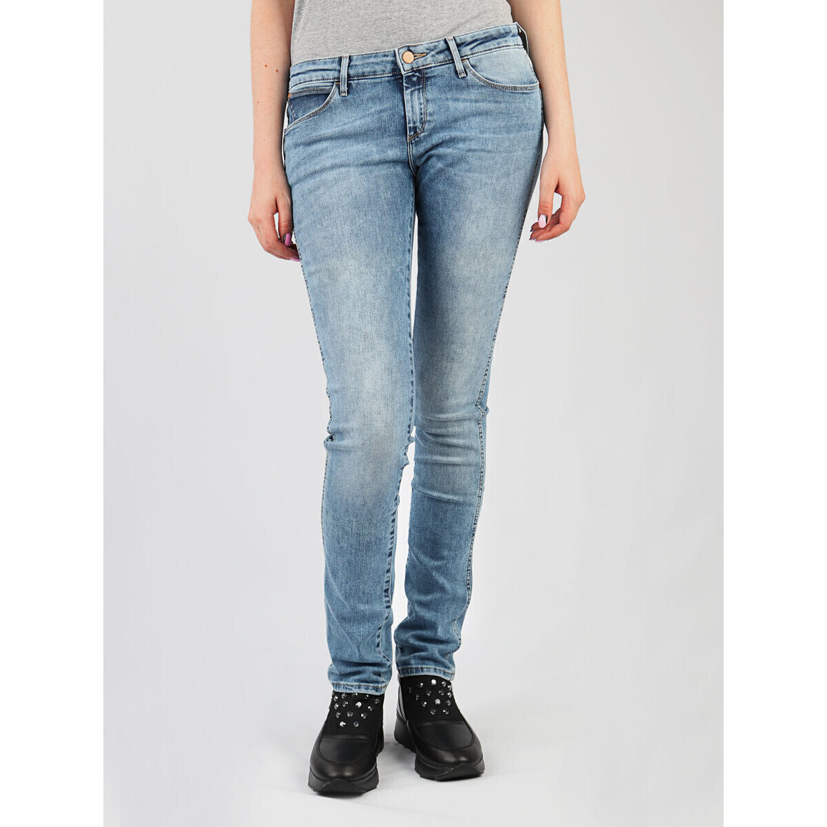 Skinny jeans Wrangler Best Blue Low Waist Courtney W23SX7850