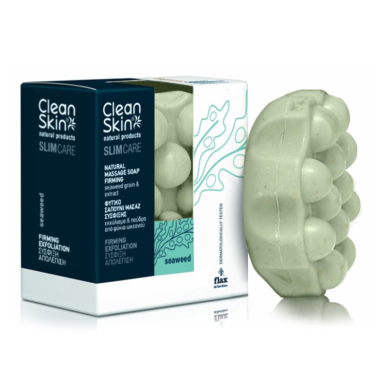 CleanSkin Slimming & Firming Natural Massage Soap Seaweed Φυτικό Σαπούνι Μασάζ για Αδυνάτισμα & Σύσφιξη με Φύκια 100g