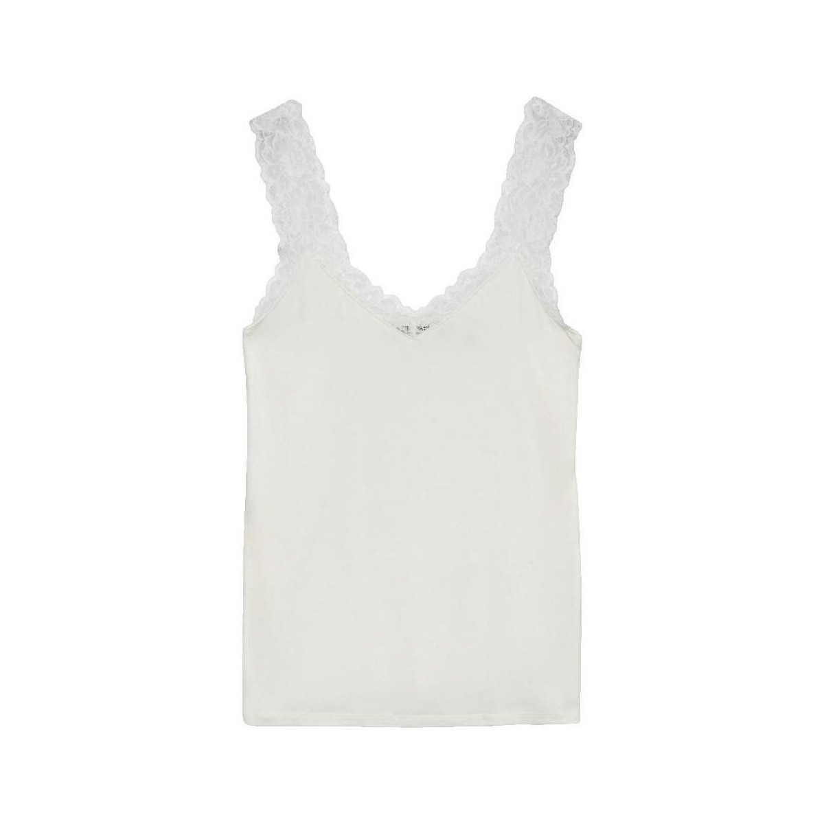 Αμάνικα/T-shirts χωρίς μανίκια Vero Moda Débardeur Vero Moda blanc en viscose et élasthanne