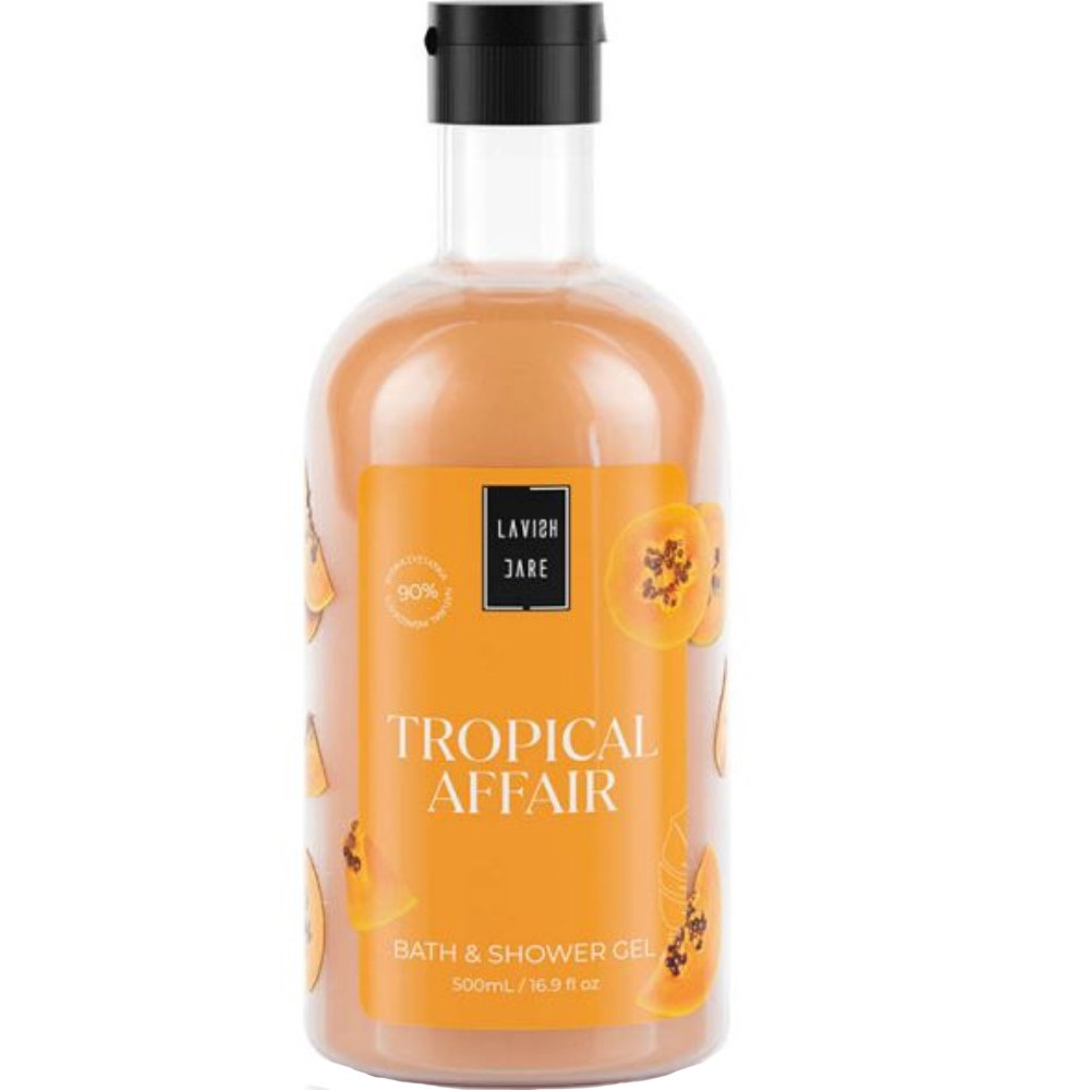Lavish Care Tropical Affair Shower Gel Ενυδατικό & Αρωματικό Αφρόλουτρο με Εκχύλισμα Παπάγιας 500ml