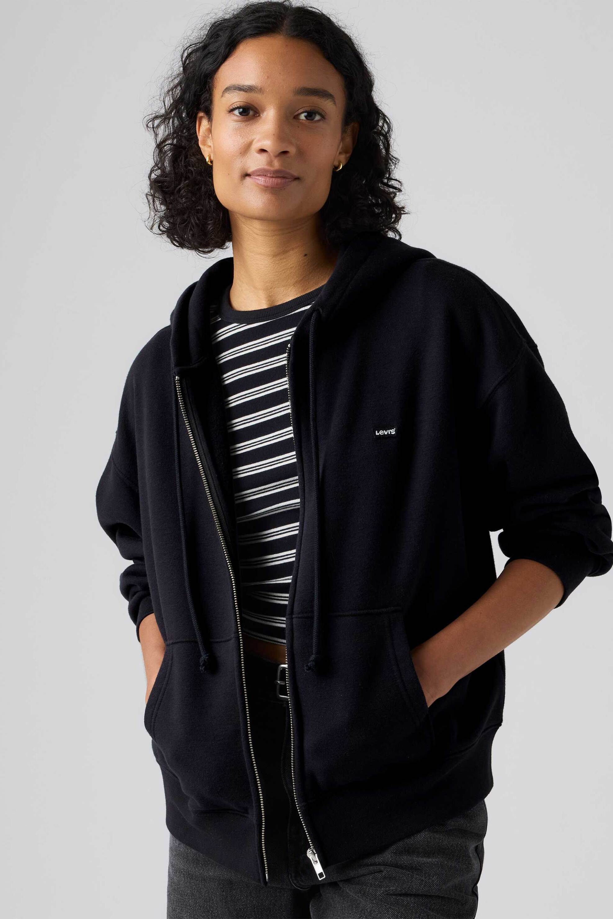 Levi's® γυναικεία ζακετα φούτερ με κουκούλα και λογότυπο Relaxed Fit "Everyday"