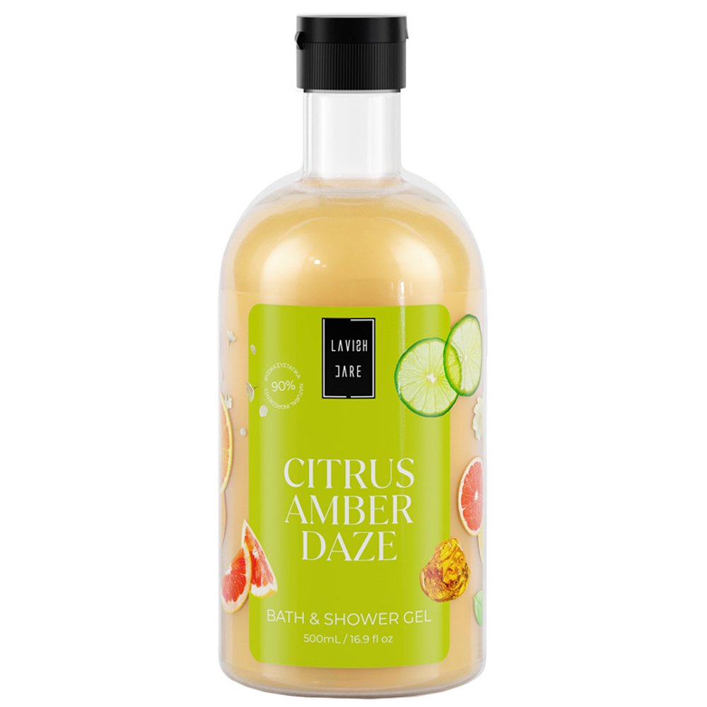 Lavish Care Citrus Amber Daze Shower Gel Ενυδατικό & Καταπραϋντικό Αφρόλουτρο με Άρωμα Εσπεριδοειδών 500ml