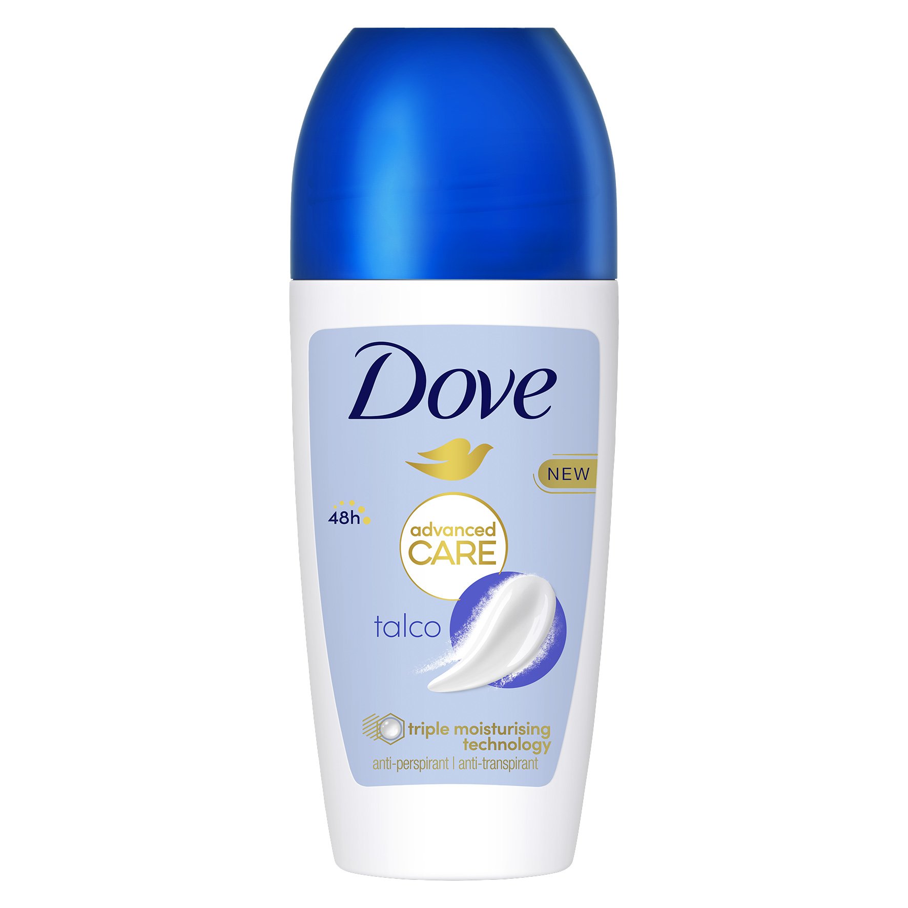 Dove Roll-On Advanced Care Talco Αποσμητικό με Αντιιδρωτική Προστασία που Διαρκεί Έως & 48 Ώρες με Άρωμα Ταλκ 50ml