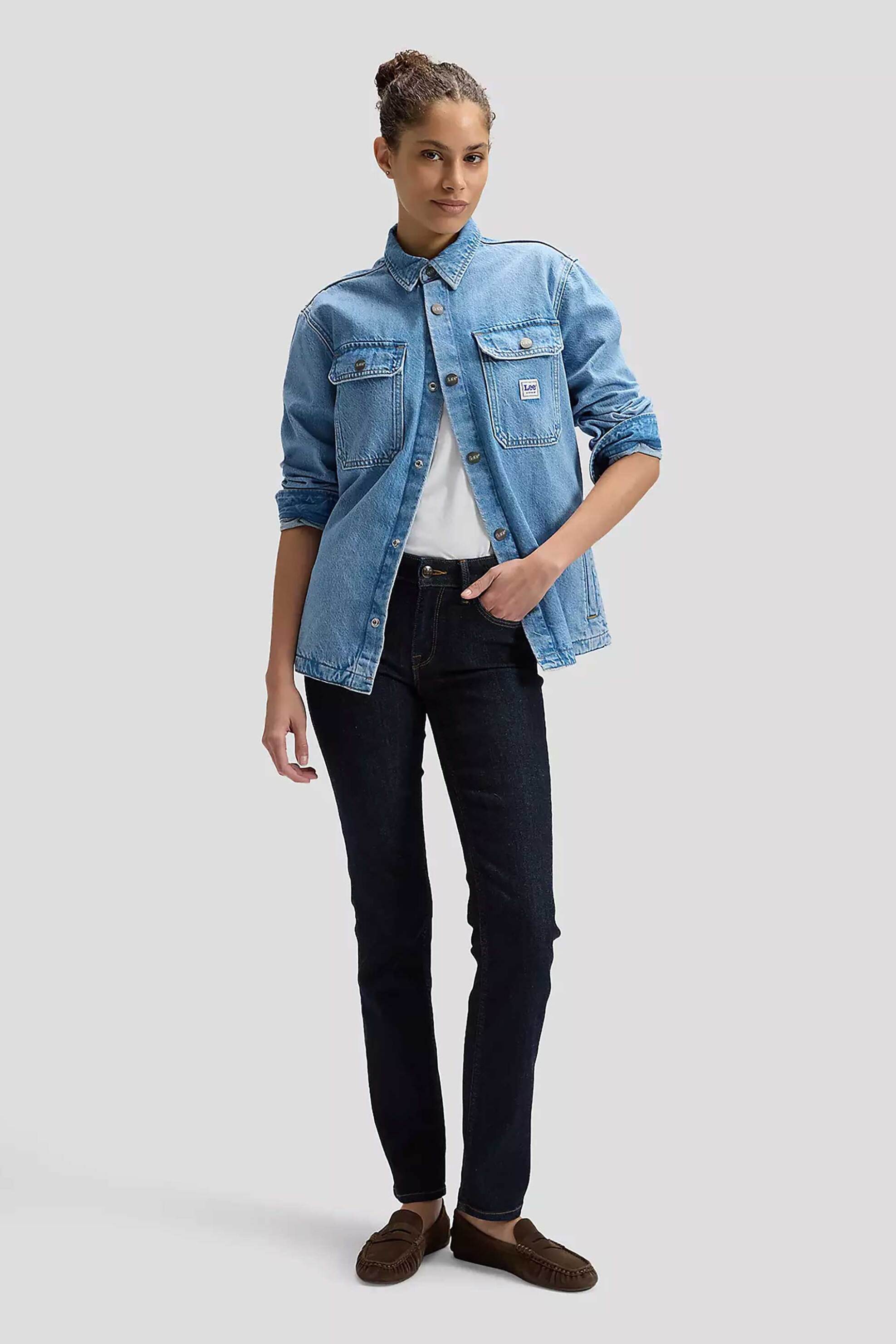 Lee® γυναικείο τζιν παντελόνι πεντάτσεπο Slim Straight Fit "Elly"