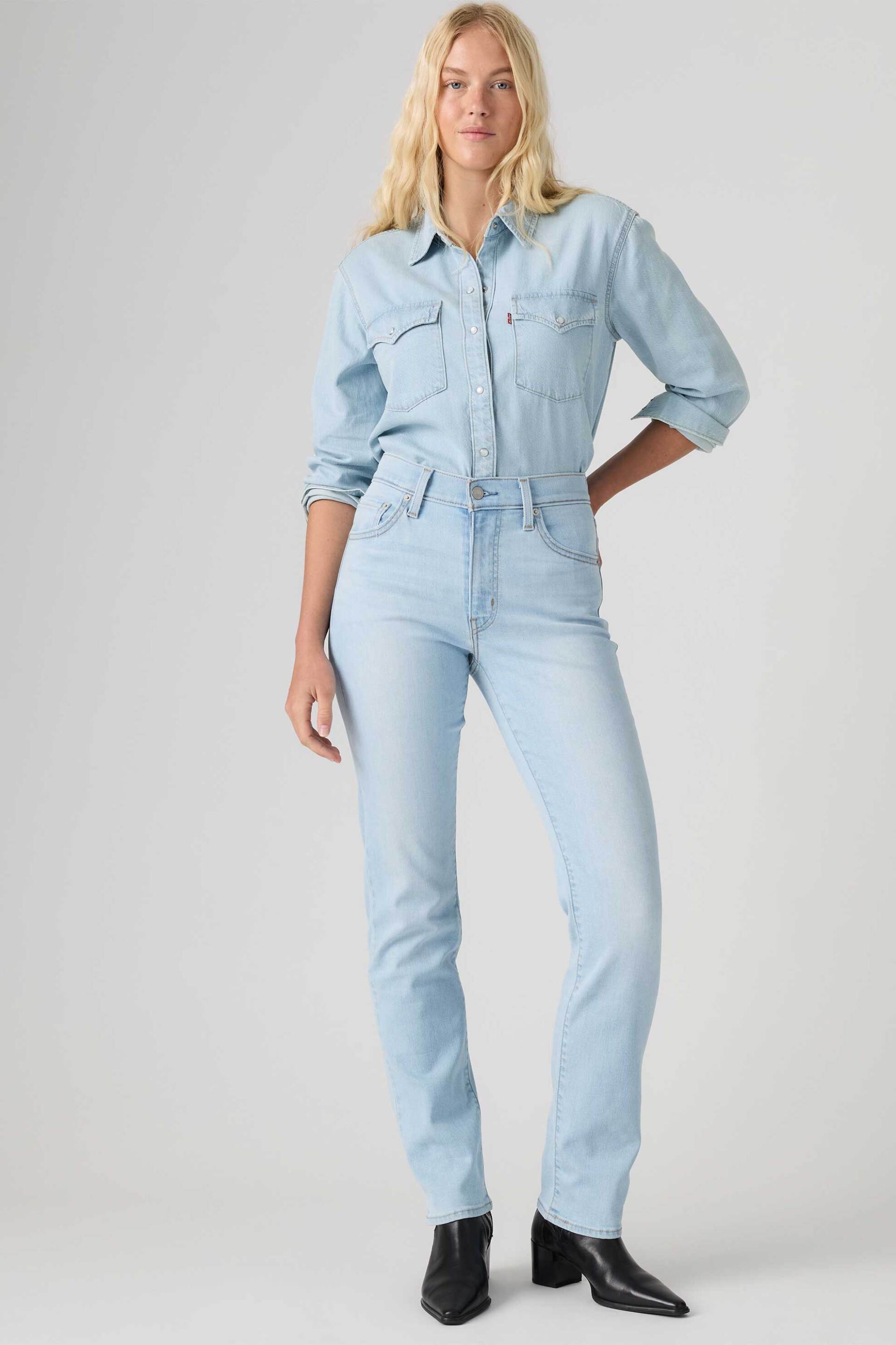 Levi's® γυναικείο ψηλόμεσο τζιν παντελόνι πεντάτσεπο Slim Fit "722"
