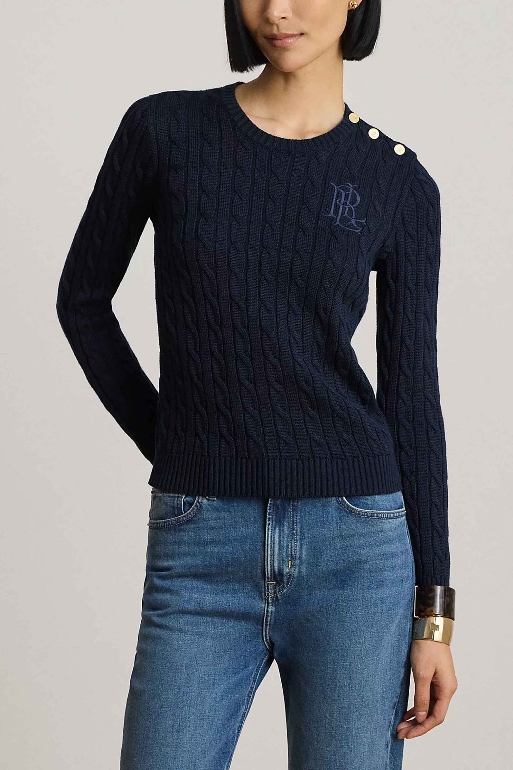 Lauren Ralph Lauren γυναικείο πουλόβερ με cable knit pattern Relaxed Fit