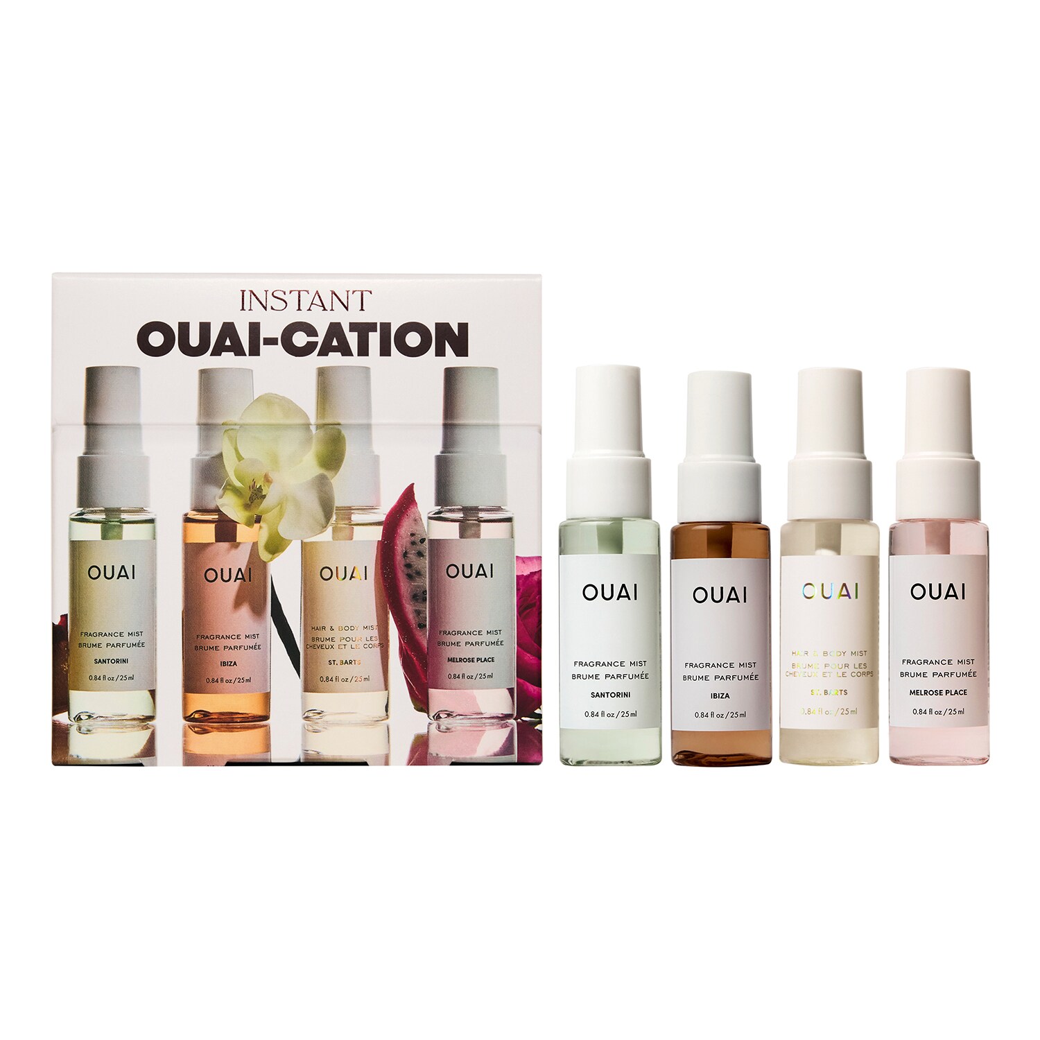 Ouai - Instant Ouai-cation – Σετ αρωματικών mist για μαλλιά και σώμα | 25 ml