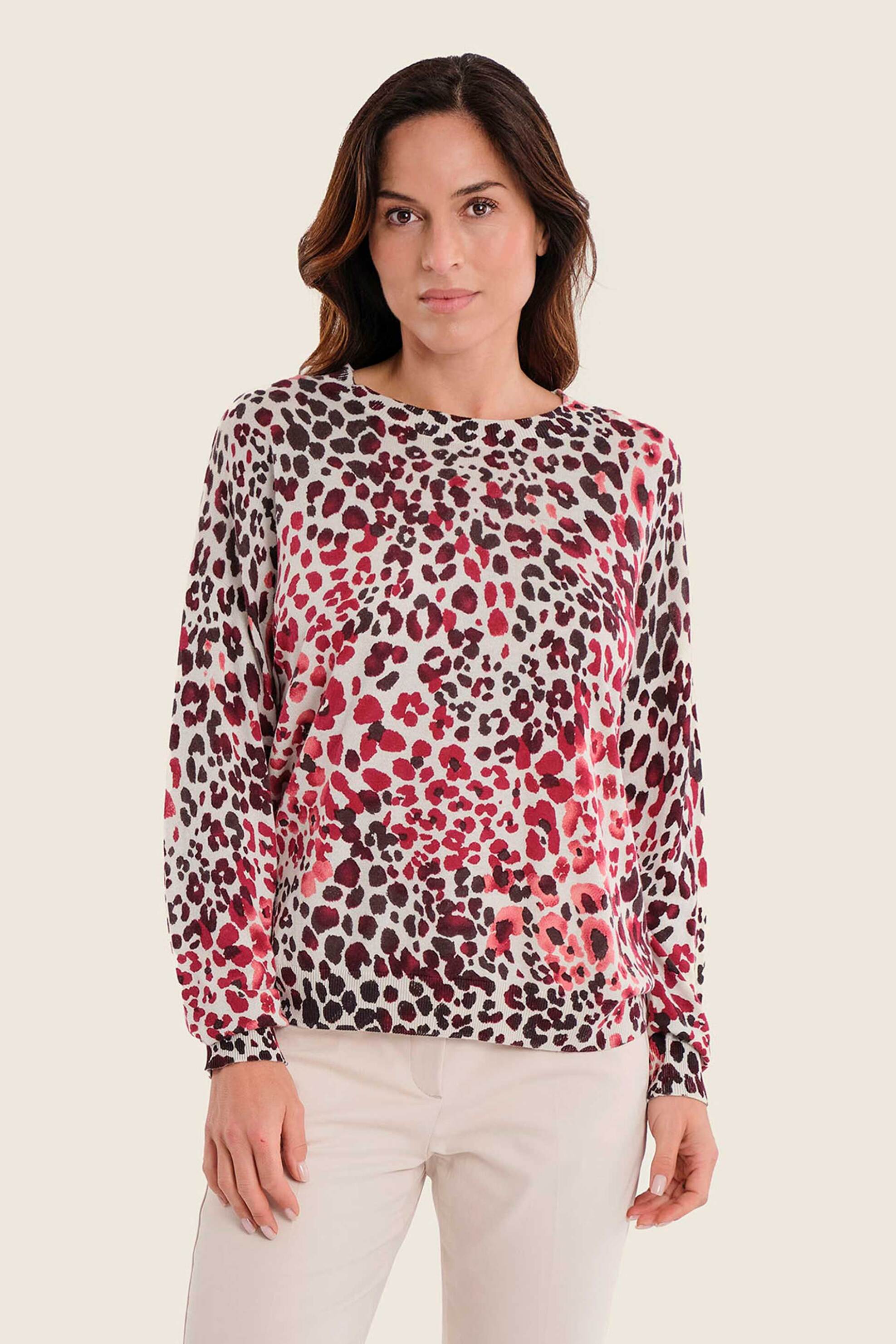 Gerry Weber γυναικεία μπλούζα πλεκτή με animal print