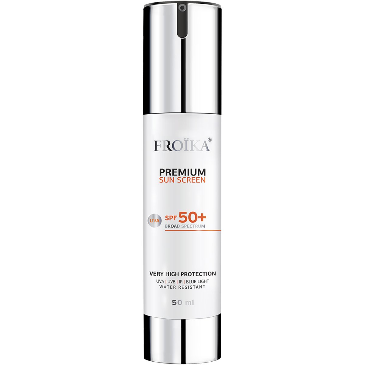 Froika Premium Sun Screen UVA Spf50+ Αντιηλιακό Προσώπου Ευρέως Φάσματος Πολύ Υψηλής Προστασίας με Αντιγηραντικές Ιδιότητες 50ml