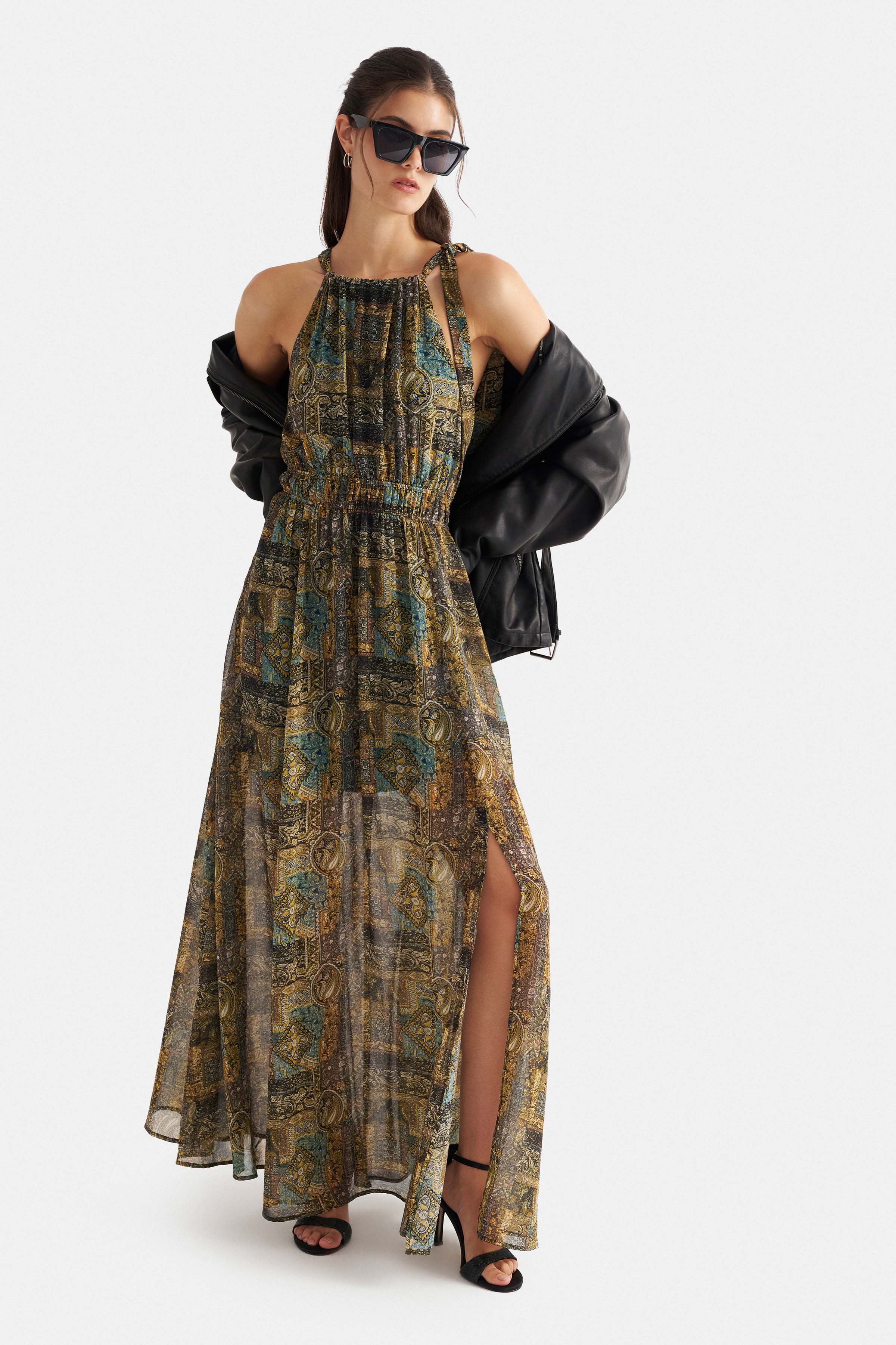 Φόρεμα μάξι boho print - Πολύχρωμο