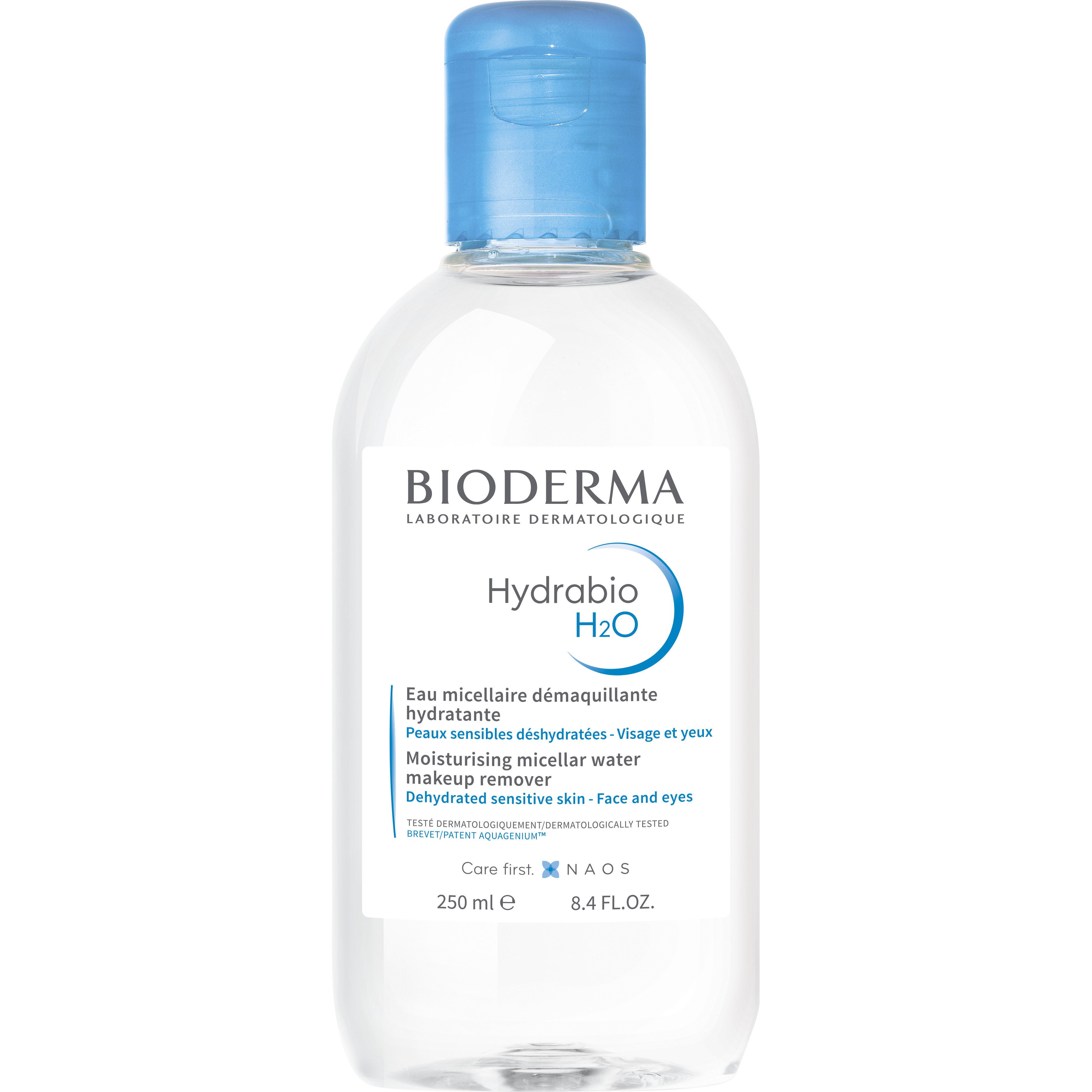 Bioderma Hydrabio H2O Moisturising Micellar Water Makeup Remover Μικυλλιακό Νερό Καθαρισμού & Ντεμακιγιάζ Προσώπου - Ματιών, Κατάλληλο για Αφυδατωμένη Ευαίσθητη Επιδερμίδα 250ml