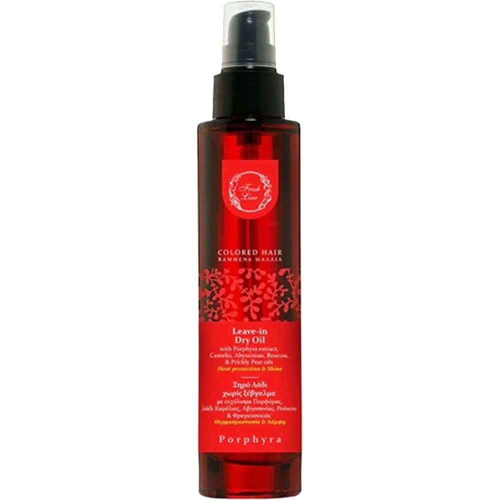 Fresh Line Colored Hair Porphyra Leave-In Dry Oil Ξηρό Λάδι Πορφύρα Χωρίς Ξέβγαλμα για Θερμοπροστασία & Λάμψη για Βαμμένα Μαλλιά 100ml