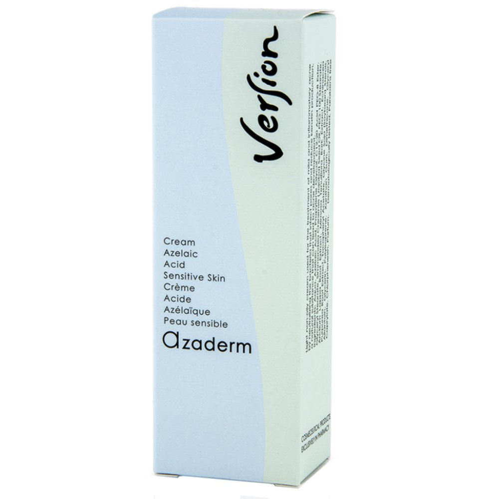 Version Azaderm Cream with Azelaic Acid for Sensitive Skin Κρέμα για τη Θεραπεία Ήπιας, Φλεγμονώδους ή Ροδόχρου Ακμής 30ml