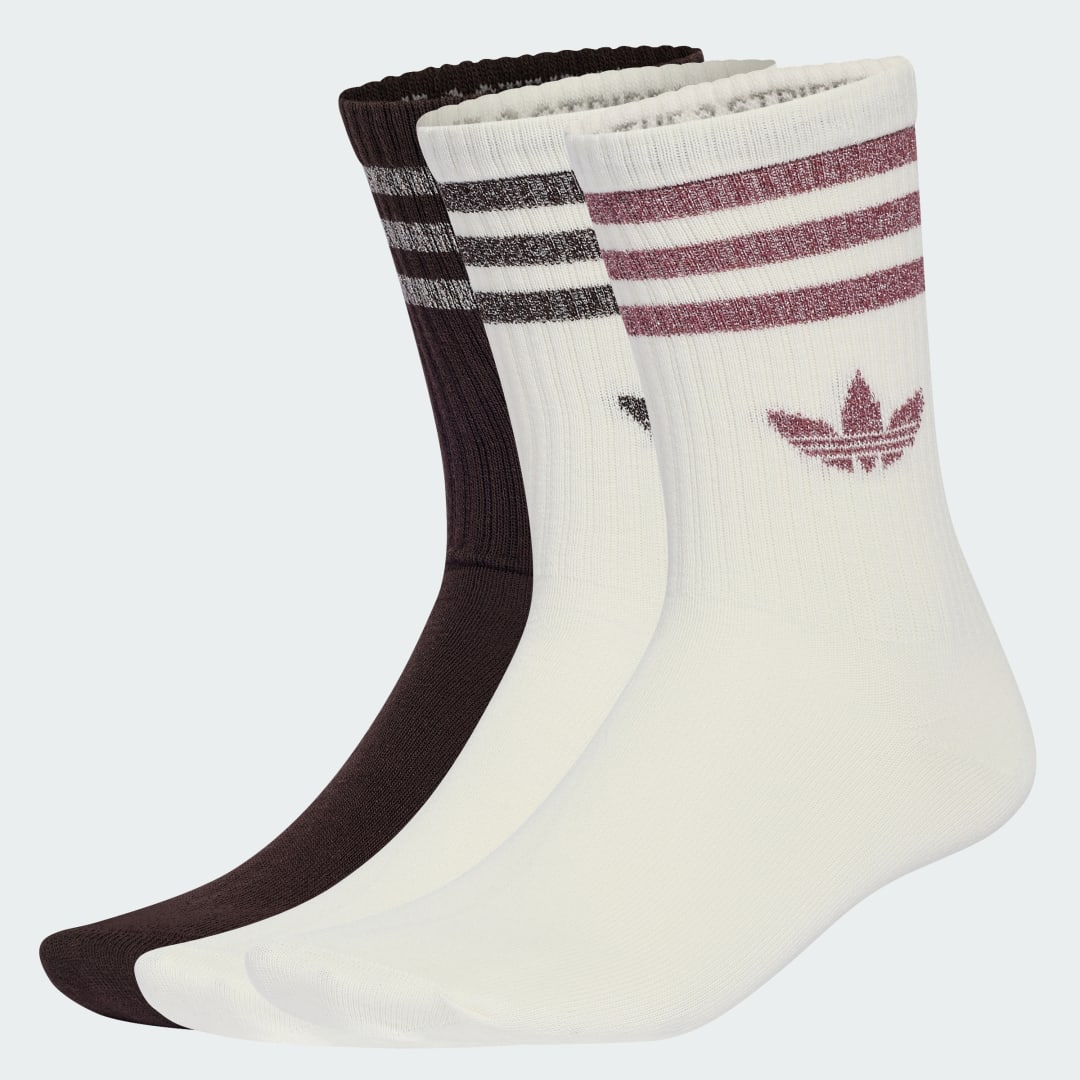 ΚΑΛΤΣΕΣ ΜΕΣΑΙΟΥ ΥΨΟΥΣ 3 STRIPES GLITTER 3 ΖΕΥΓΑΡΙΑ