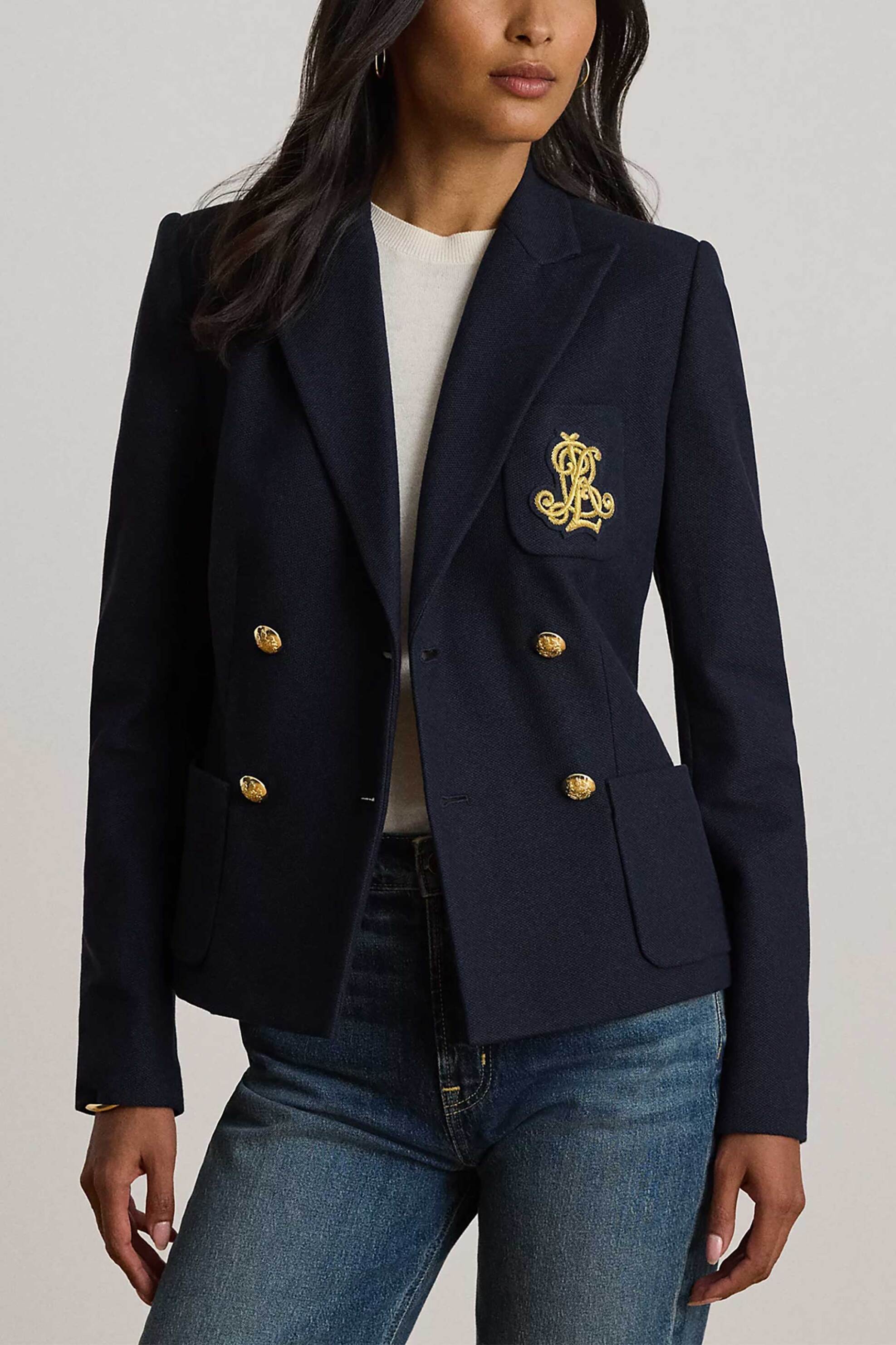 Lauren Ralph Lauren γυναικείο σακάκι με κεντημένο λογότυπο