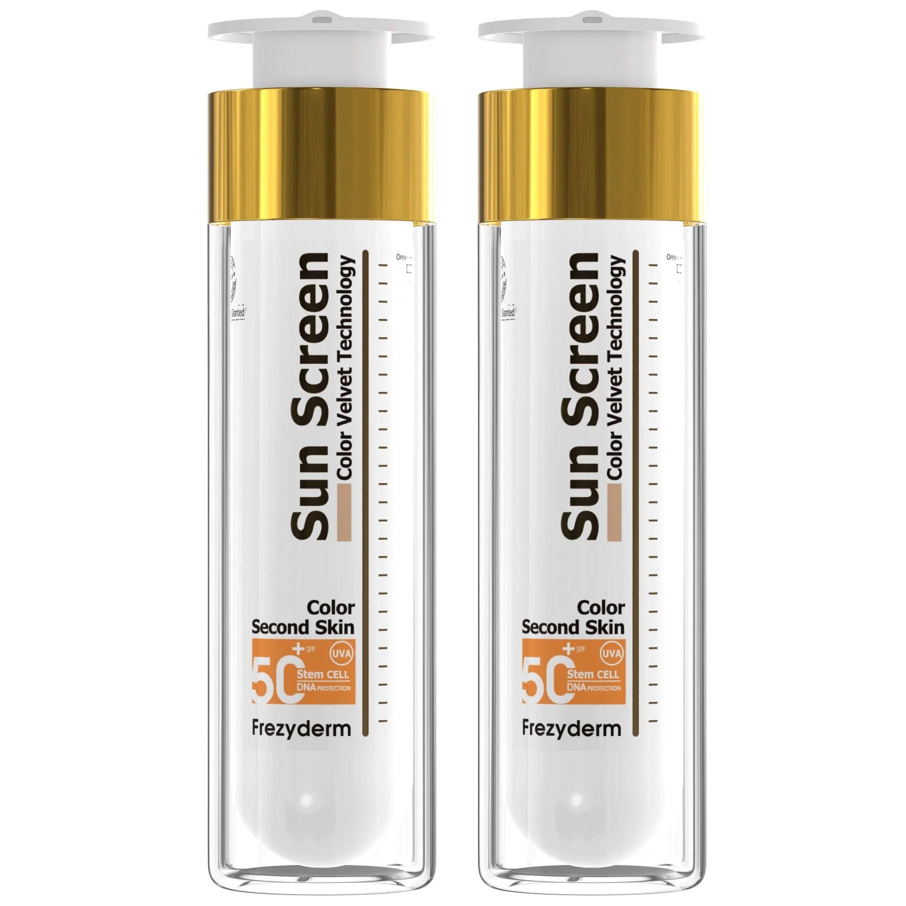 Σετ Frezyderm Sun Screen Color Velvet Face Cream Spf50+, 100ml (2x50ml)
