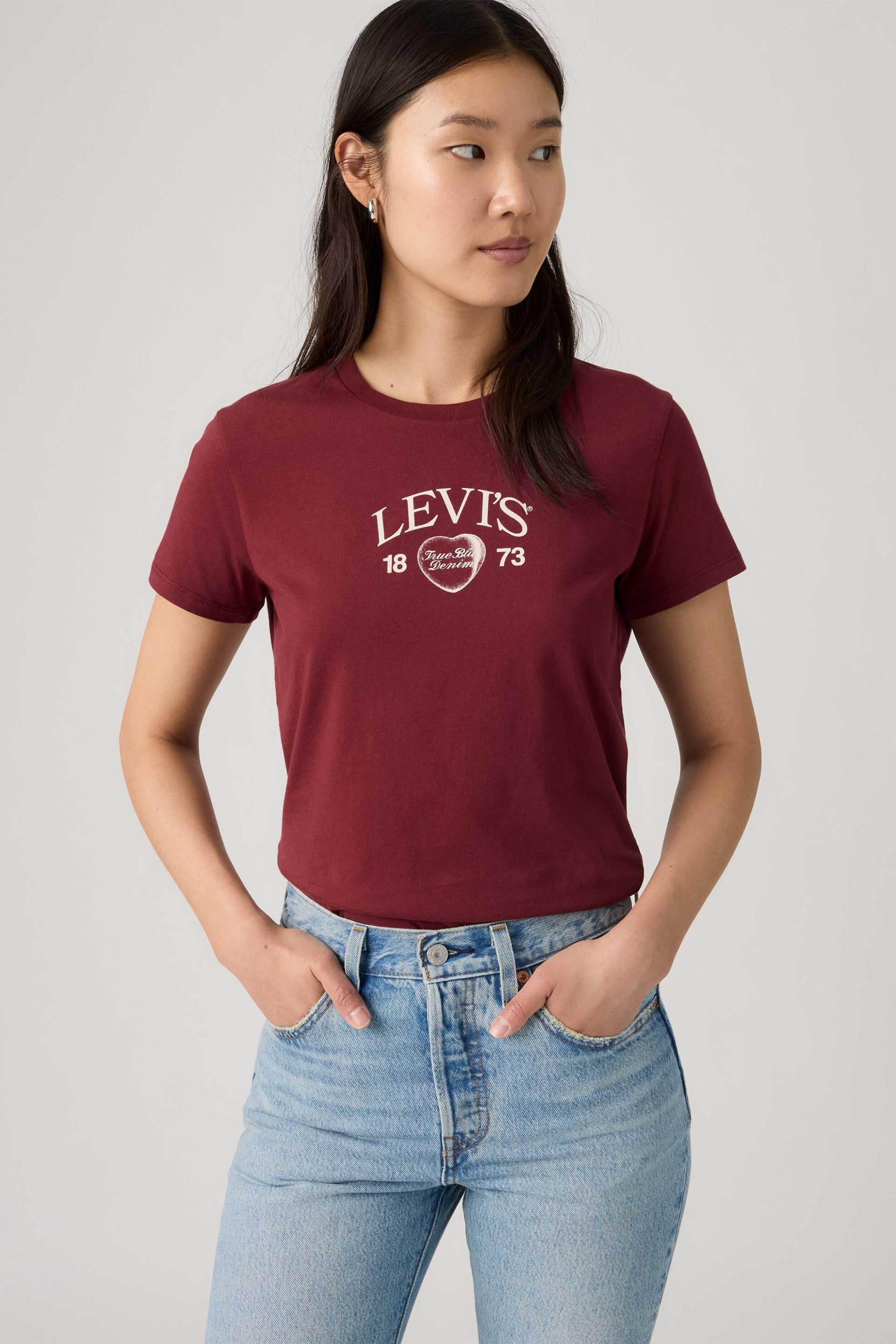 Levi's® γυναικείο T-shirt με λογότυπο Standard Fit "The Perfect"