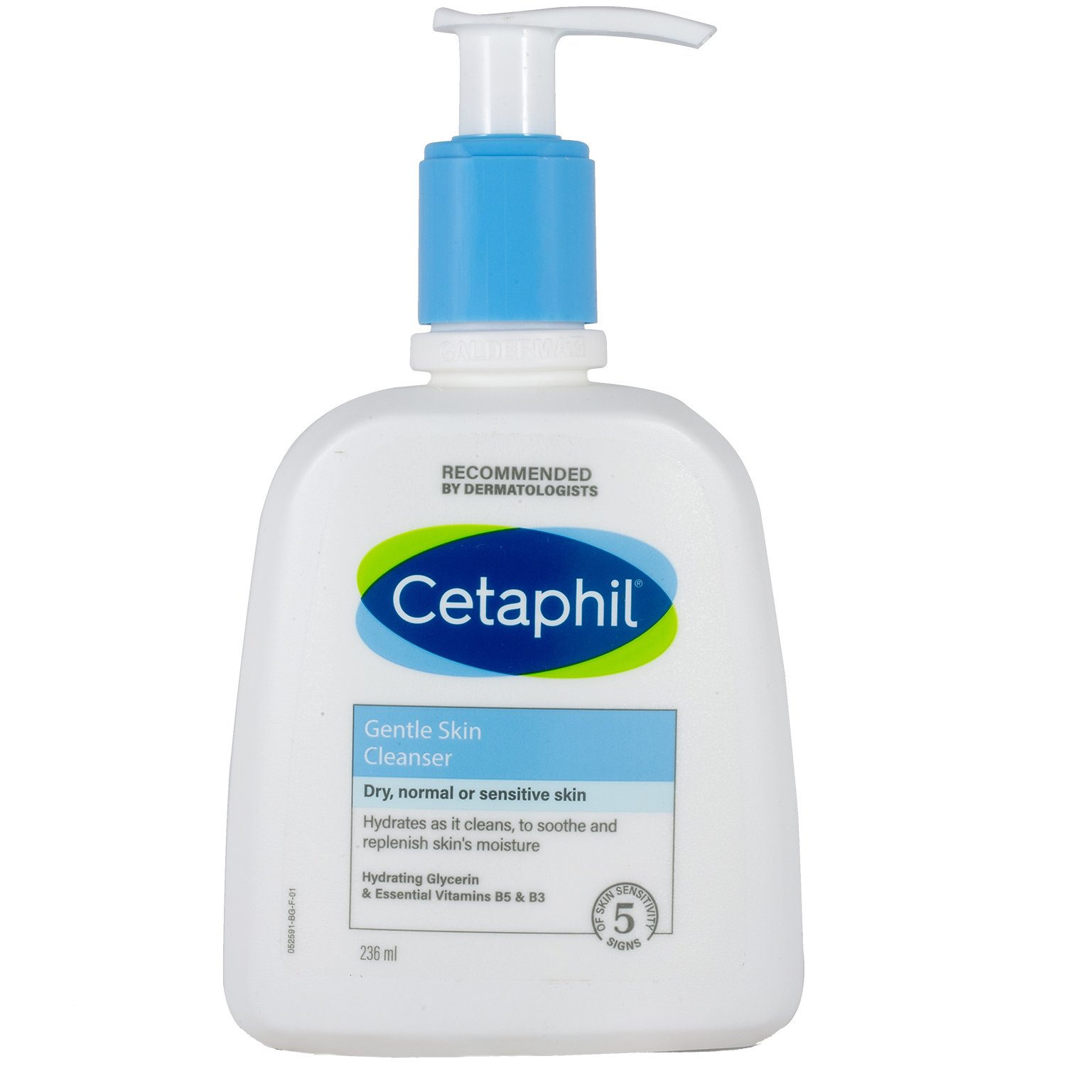 Cetaphil Gentle Skin Cleanser for Dry, Normal or Sensitive Skin Απαλό Καθαριστικό Προσώπου - Σώματος για Κανονικό, Ξηρό & Ευαίσθητο Δέρμα, με Αντλία 236ml