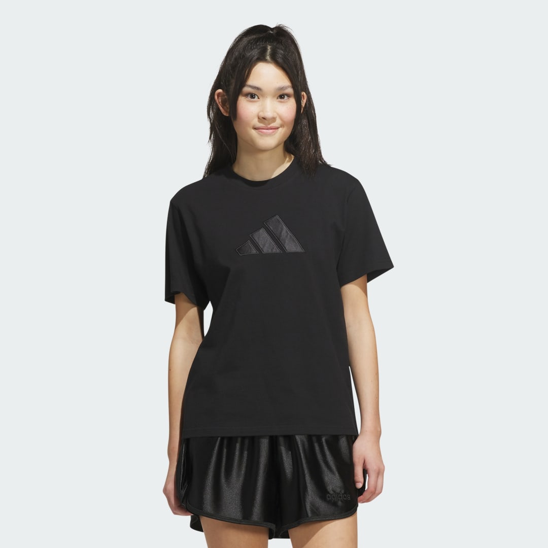 ΜΠΛΟΥΖΑ SATIN-FILLED LOGO GRAPHIC