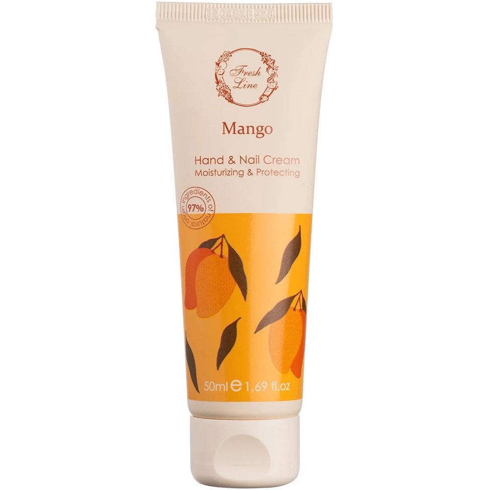 Fresh Line Mango Moisturizing & Protecting Hand & Nail Cream Ενυδατική, Προστατευτική Κρέμα Χεριών & Νυχιών Ελαφριάς Υφής, Φυσικής Σύνθεσης με Μάνγκο 50ml