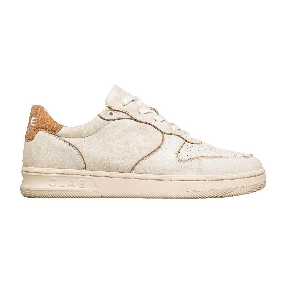 Xαμηλά Sneakers Clae Baskets Malone Distressed en cuir blanc