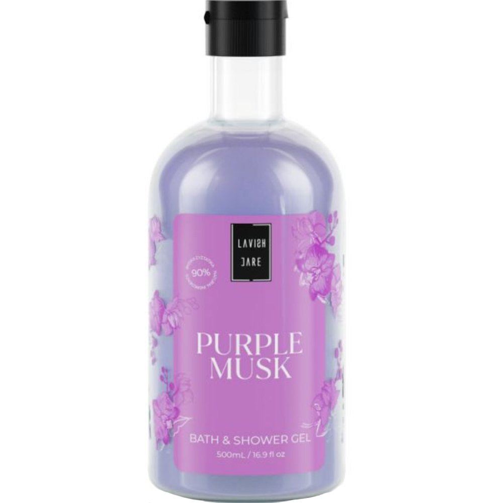 Lavish Care Shower Gel Purple Musk Ενυδατικό & Αρωματικό Αφρόλουτρο με Εκχύλισμα Αγριοκαστανιάς 500ml