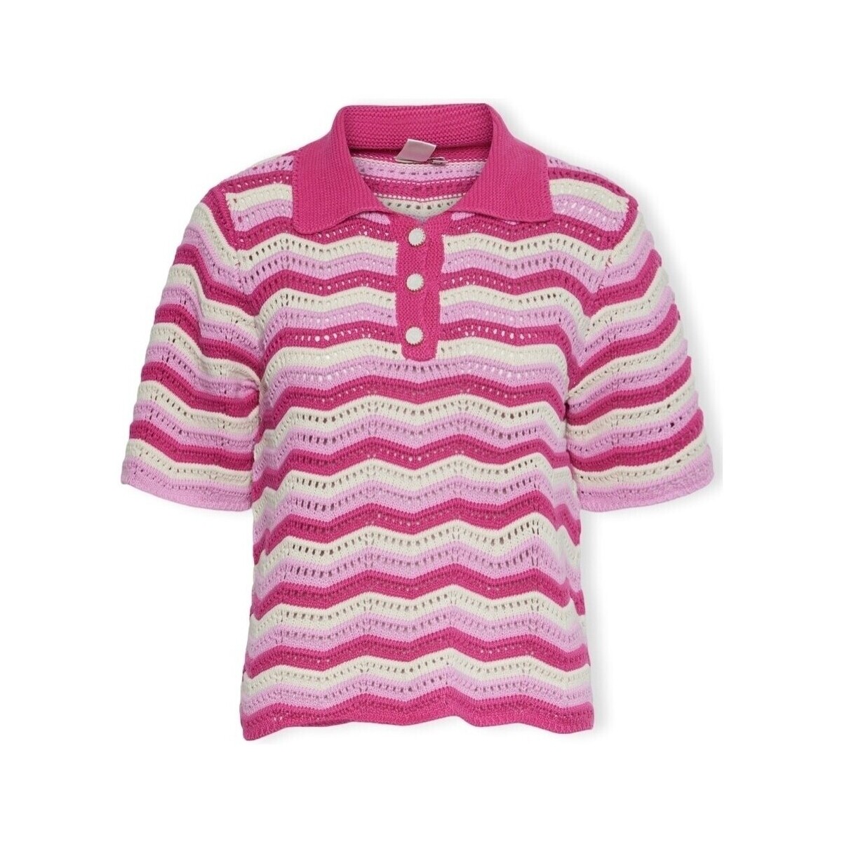Μπλούζα Y.a.s YAS Furo Knit S/S - Birch/Pastel Lavender